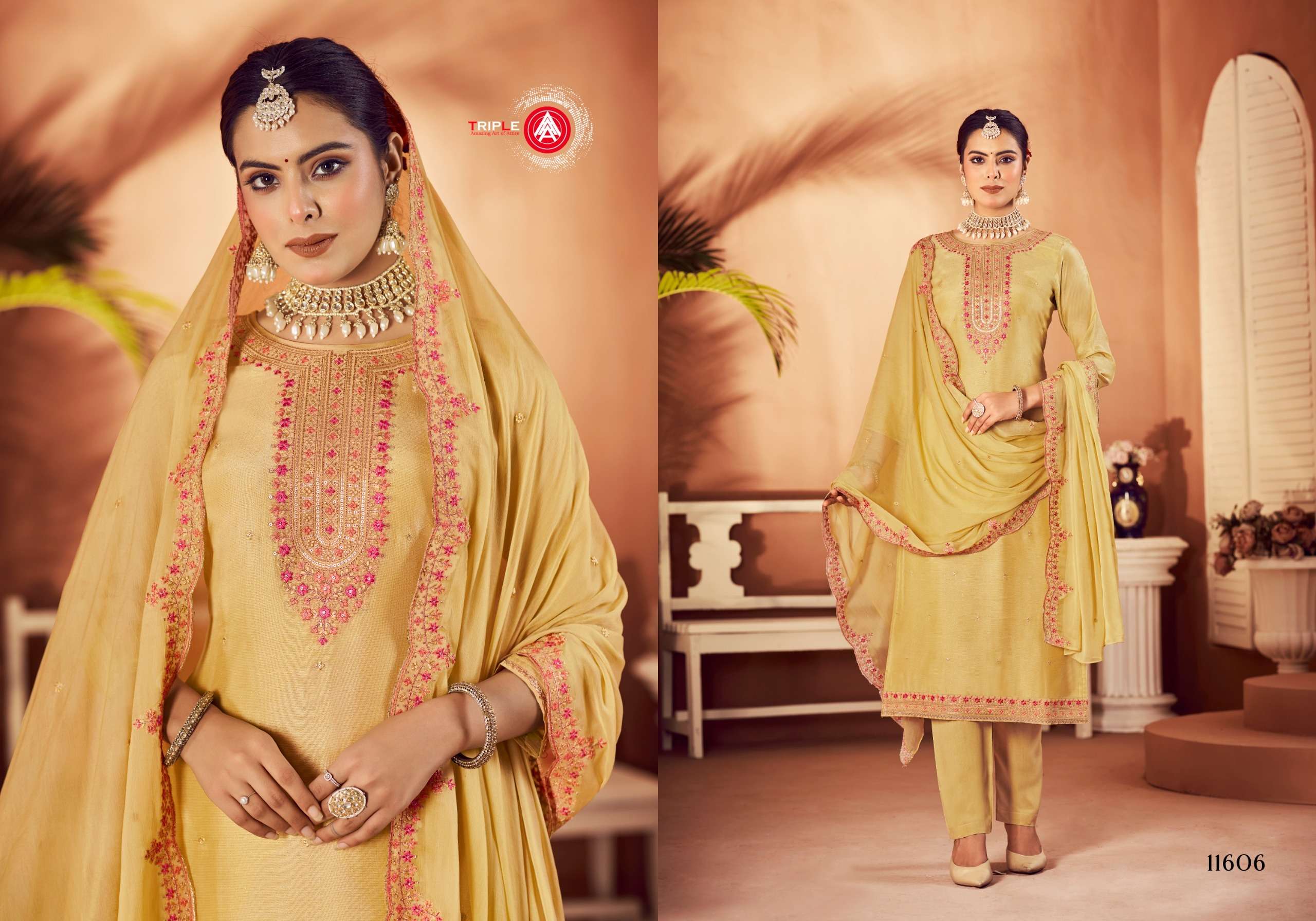 triple aaa taani muslin catchy look salwar suit catalog