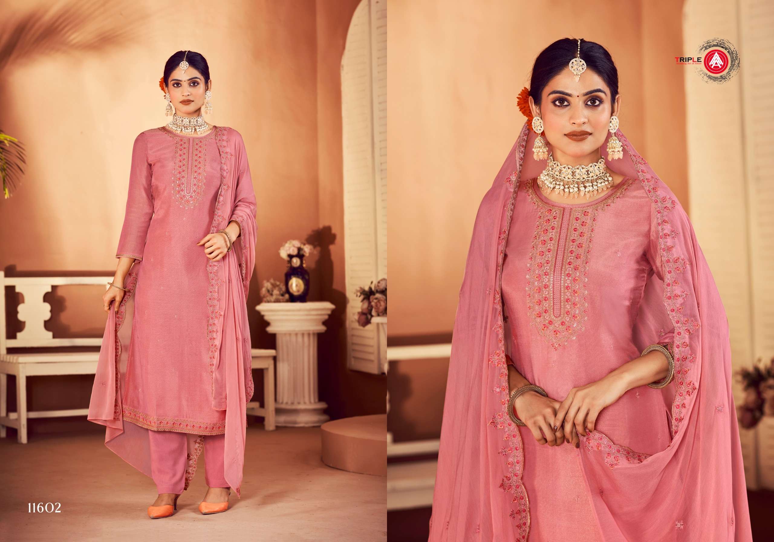 triple aaa taani muslin catchy look salwar suit catalog