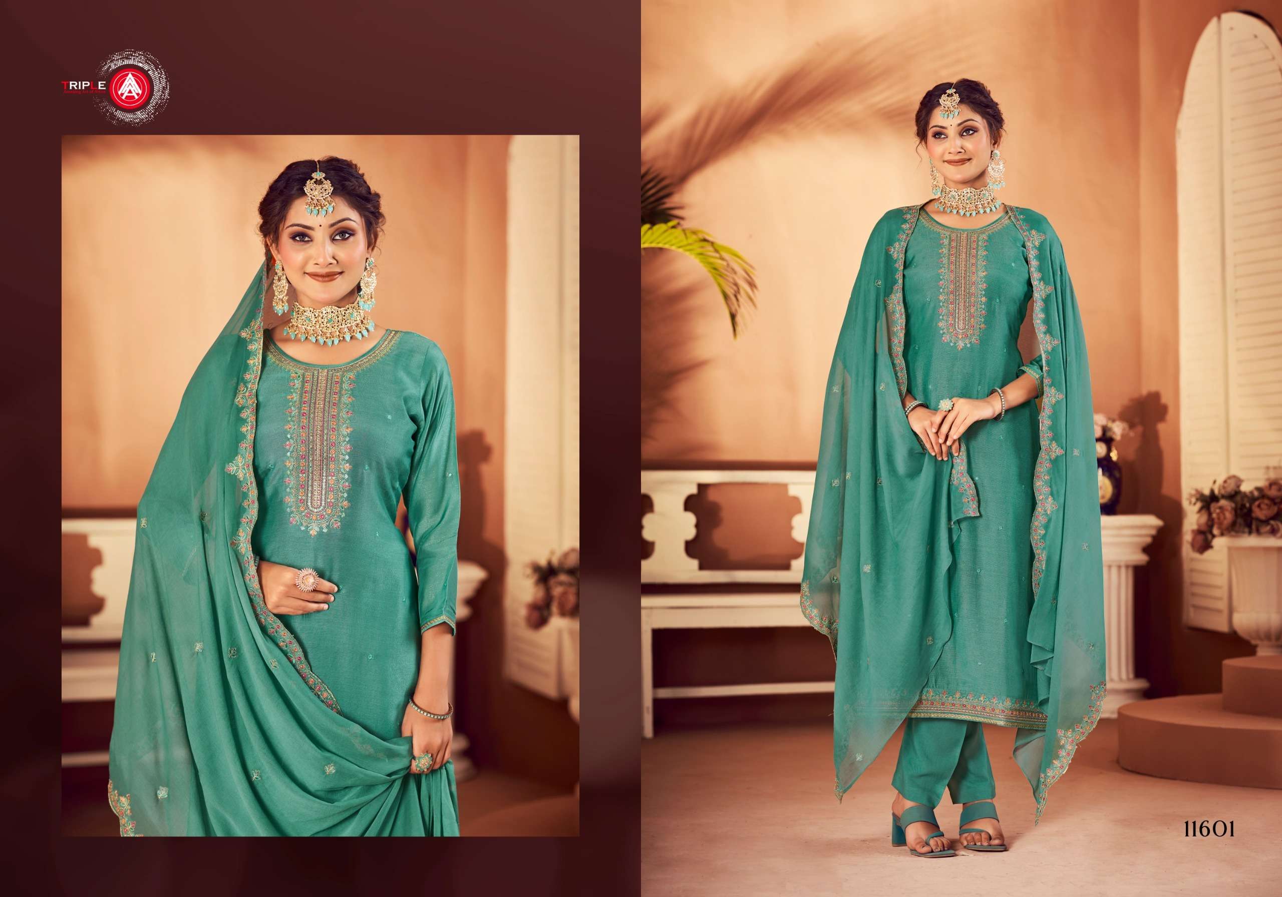 triple aaa taani muslin catchy look salwar suit catalog