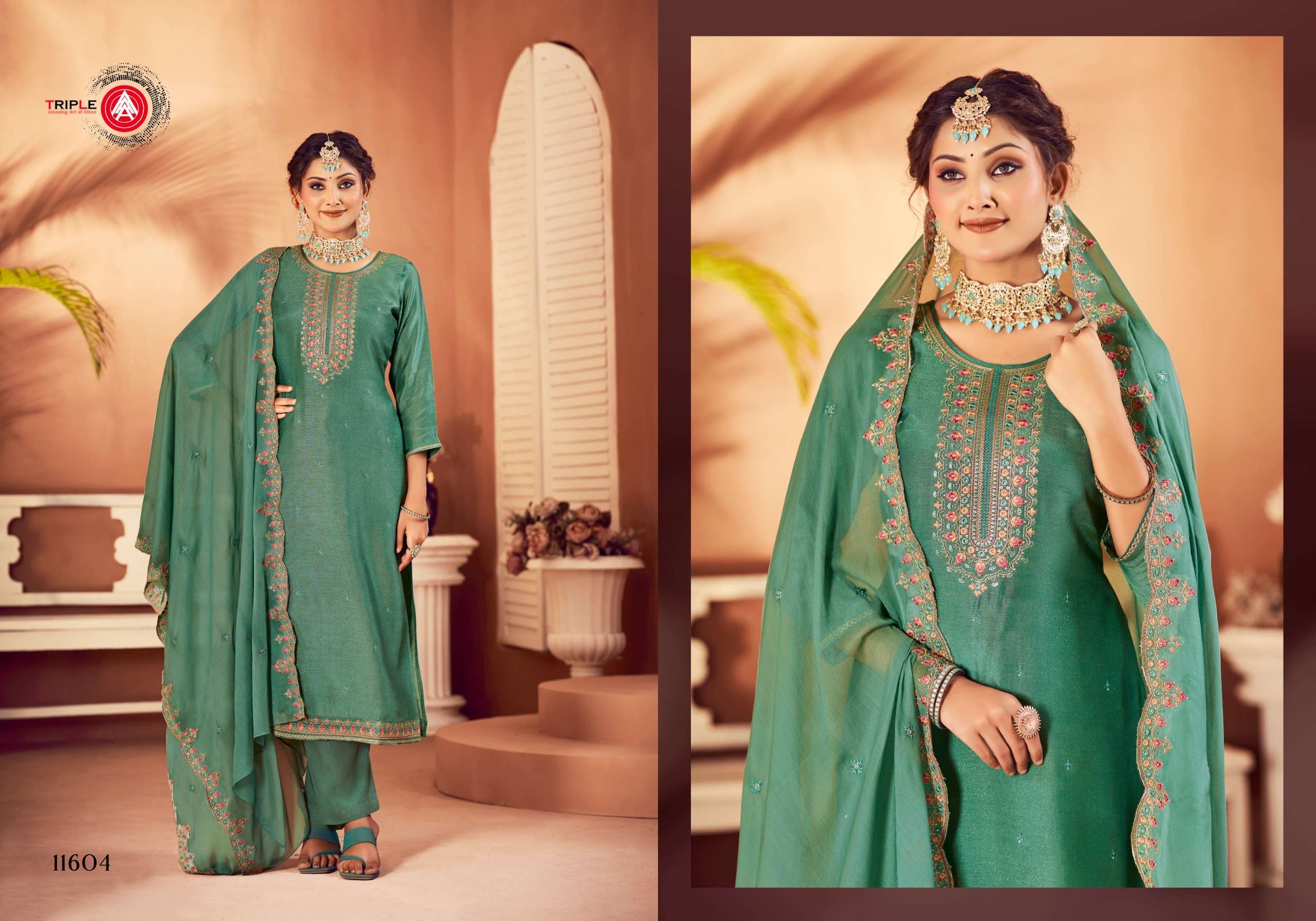 triple aaa taani muslin catchy look salwar suit catalog