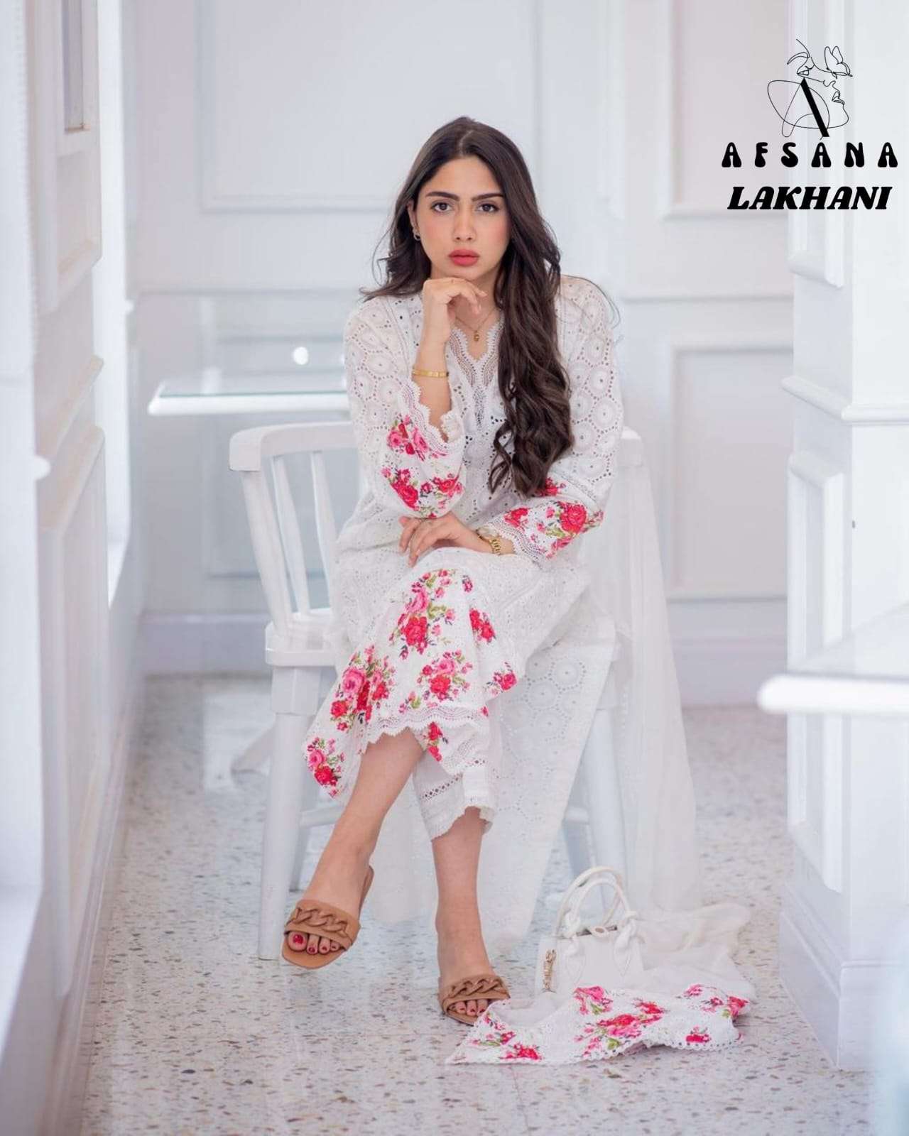 afsana lakhani cotton regal look top bottom with dupatta size set