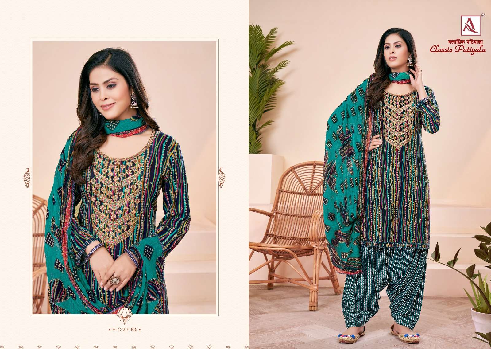 alok suit classic patiyala viscose rayon elegant salwar suit catalog