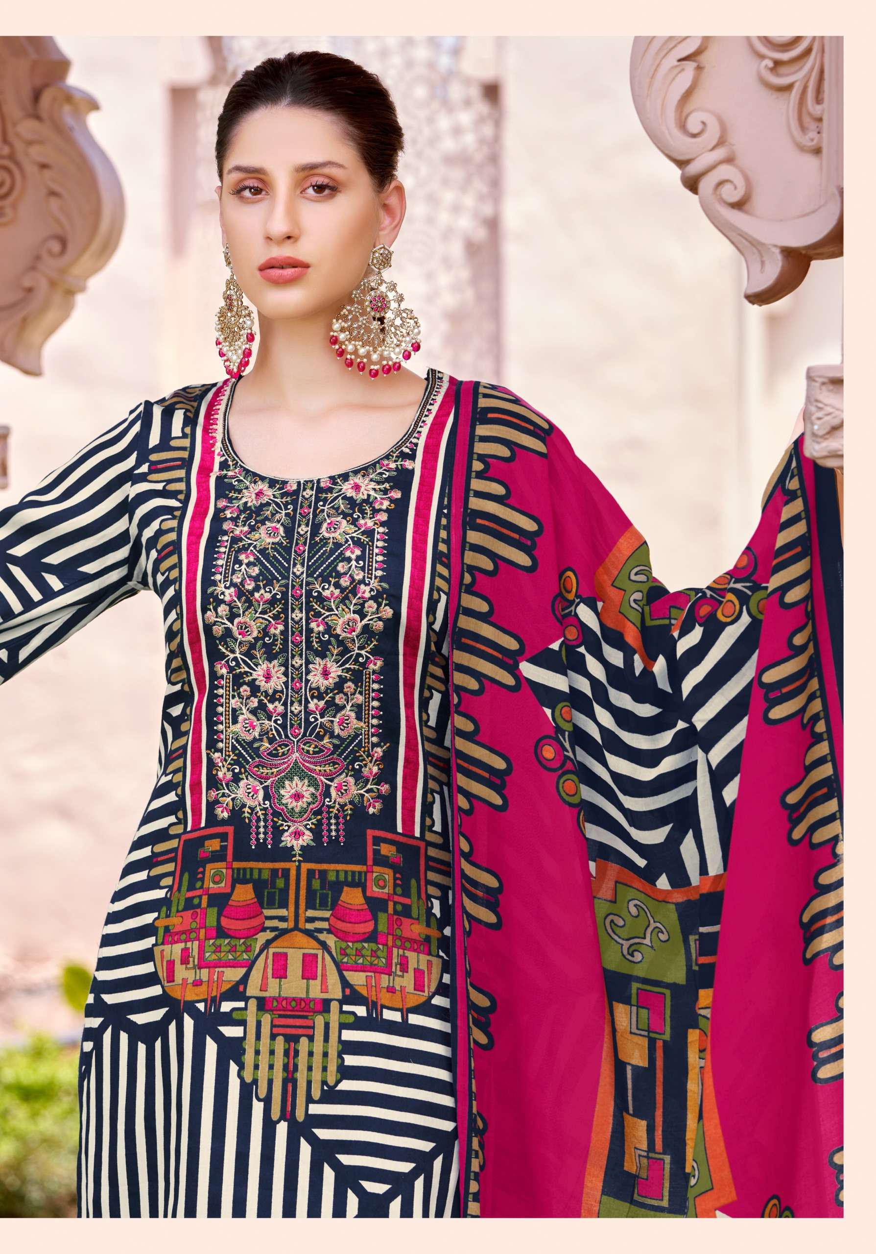 alok suit habiba 4 jam cotton regal look salwar suit catalog