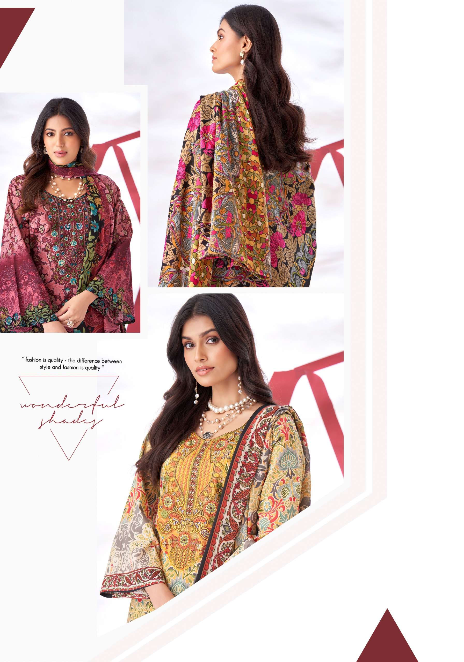 alok suit qudrat 3 camric cotton exclusive print salwar suit catalog