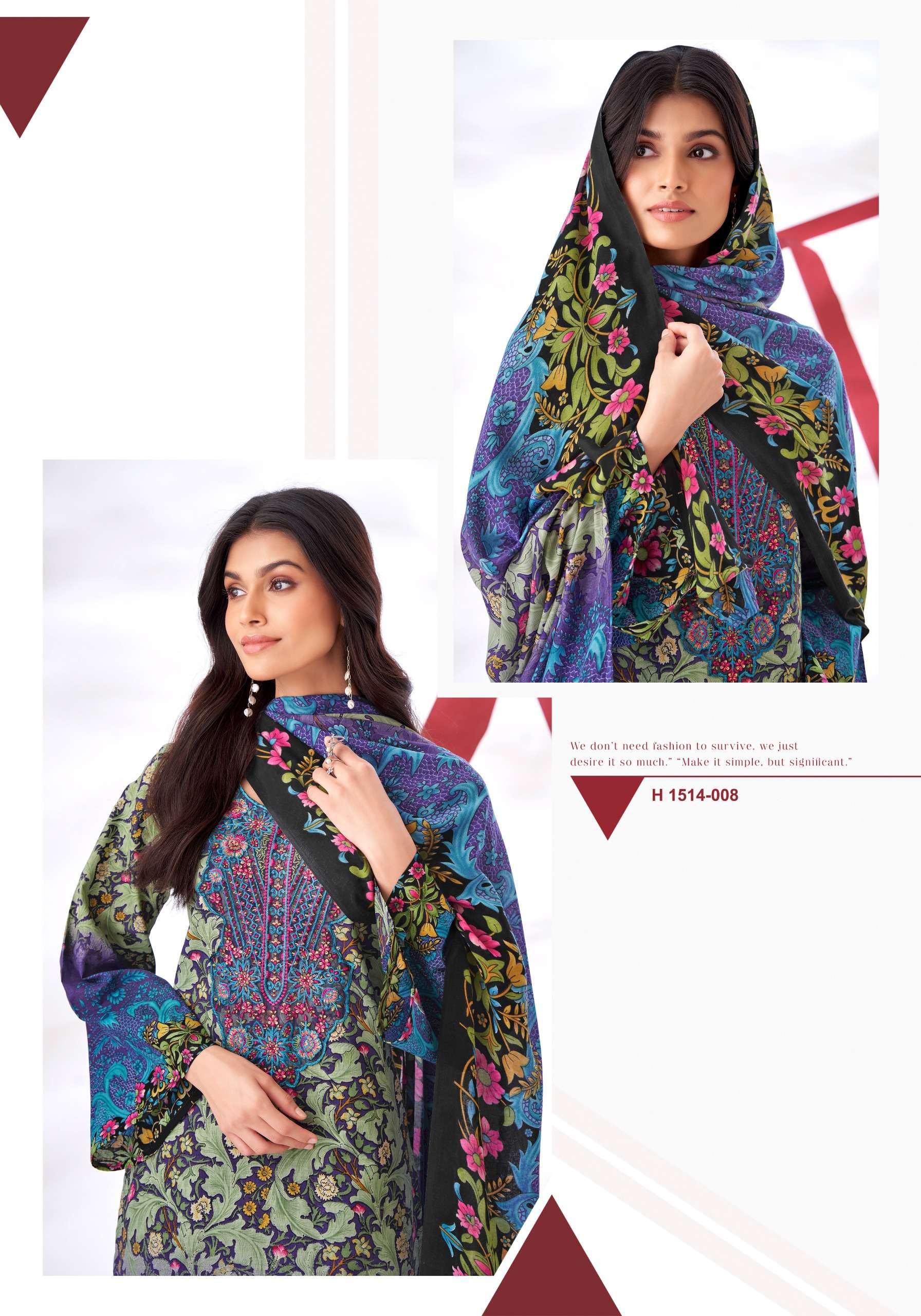 alok suit qudrat 3 camric cotton exclusive print salwar suit catalog