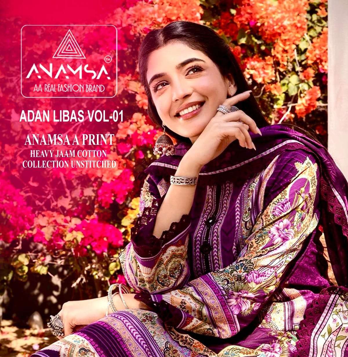 anamsa d no 455 to 458 jam cotton exclusive print salwar suit catalog