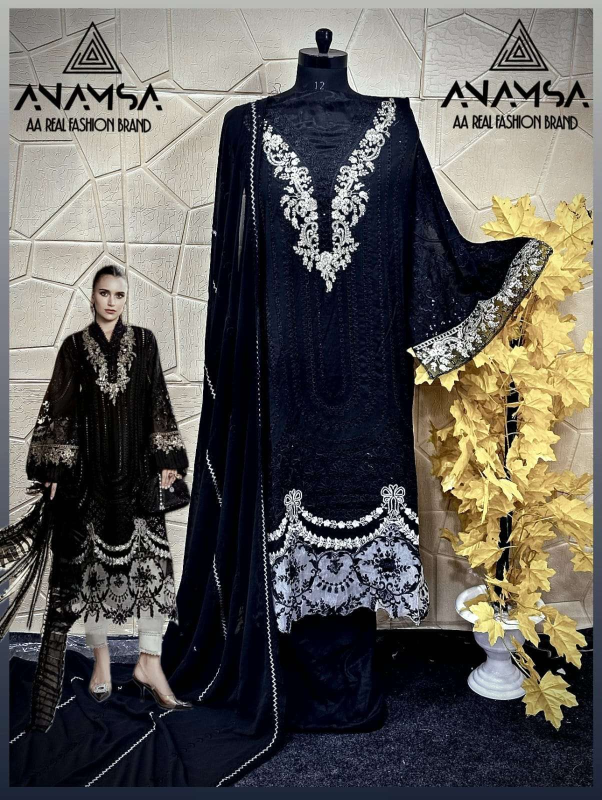 anamsa  d no 459 rayon cotton catchy look salwar suit singal