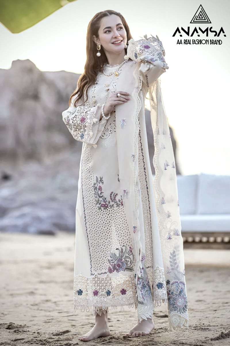 anamsa  d no 460 rayon cotton decent look salwar suit singal