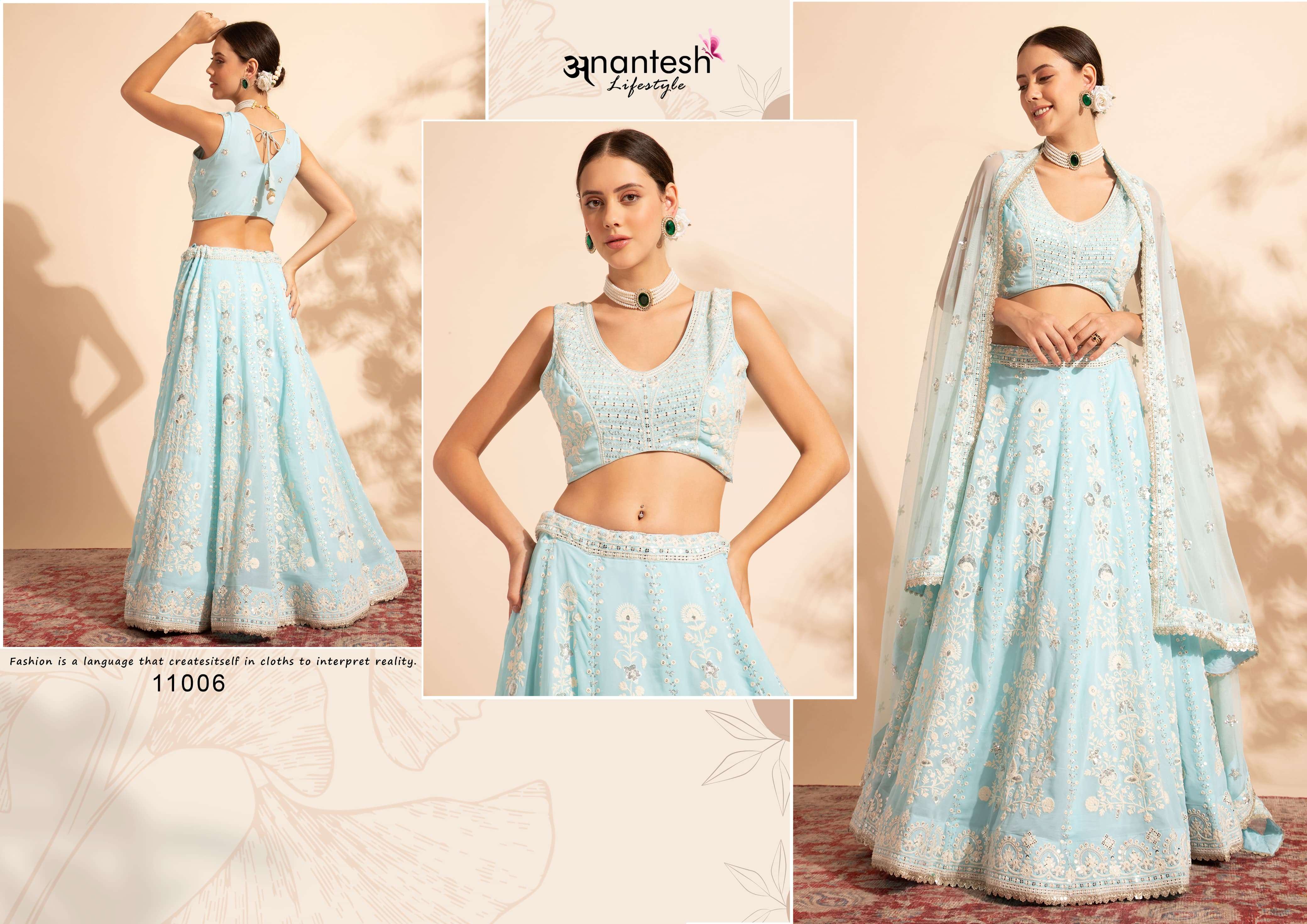 antesh life style bridesmaid vol 1 d no 11001 to 11008 fancy festive look lehenga  catalog