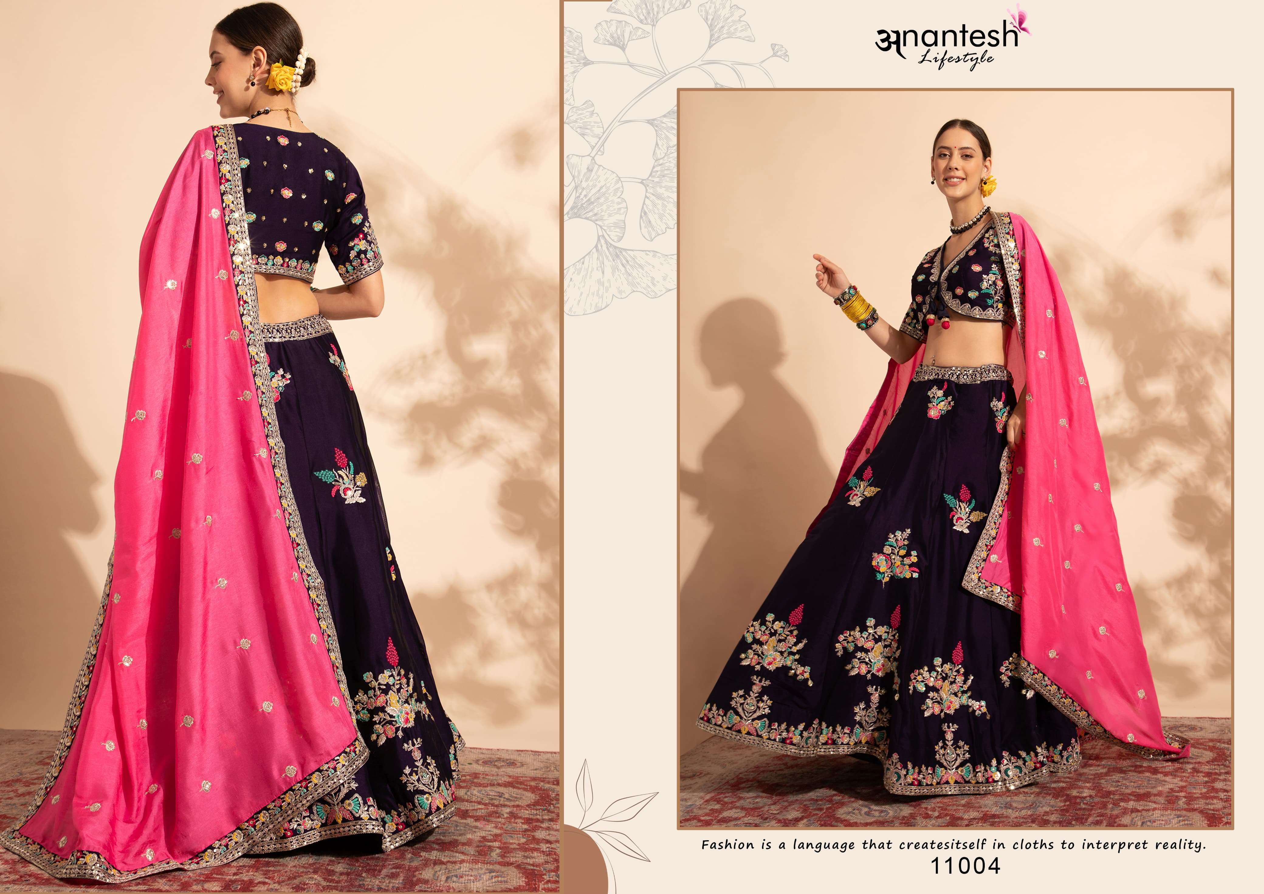 antesh life style bridesmaid vol 1 d no 11001 to 11008 fancy festive look lehenga  catalog