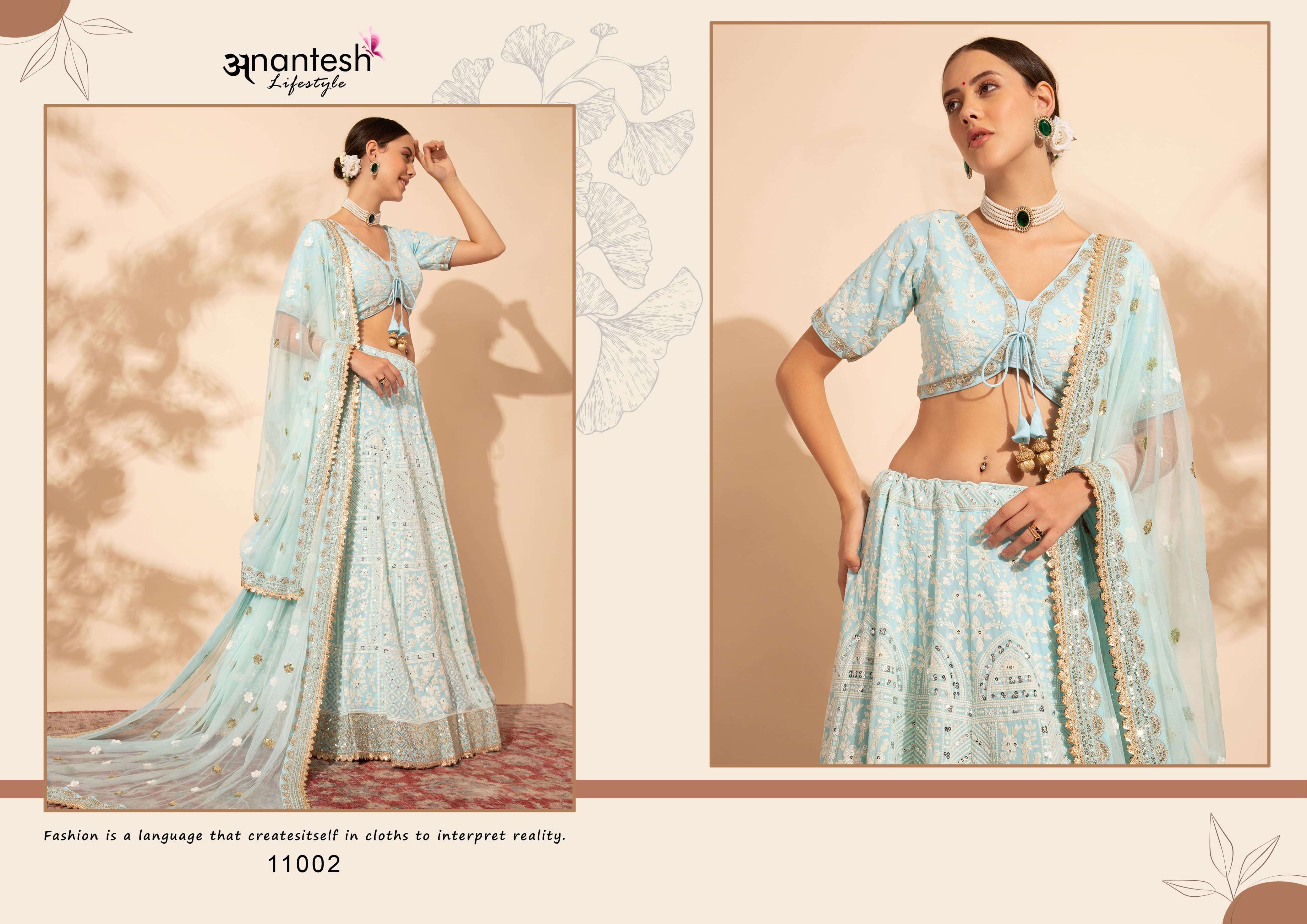 antesh life style bridesmaid vol 1 d no 11001 to 11008 fancy festive look lehenga  catalog