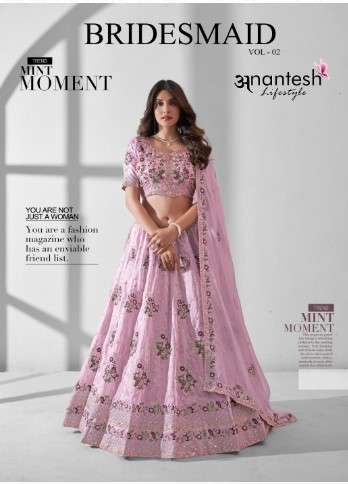 antesh life style bridesmaid vol 2 d no 11009 to 110013 fancy festive look lehenga  catalog