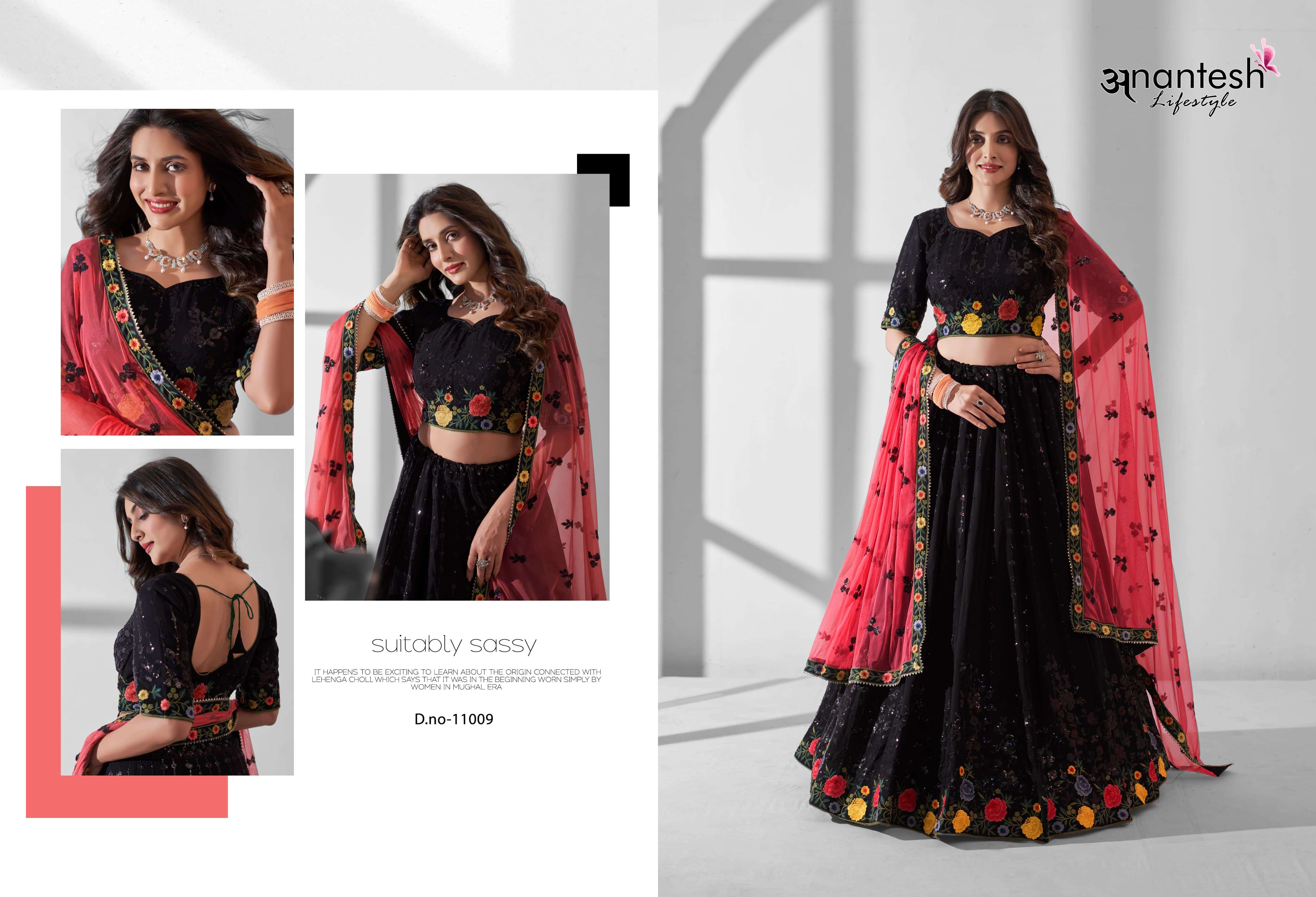 antesh life style bridesmaid vol 2 d no 11009 to 110013 fancy festive look lehenga  catalog