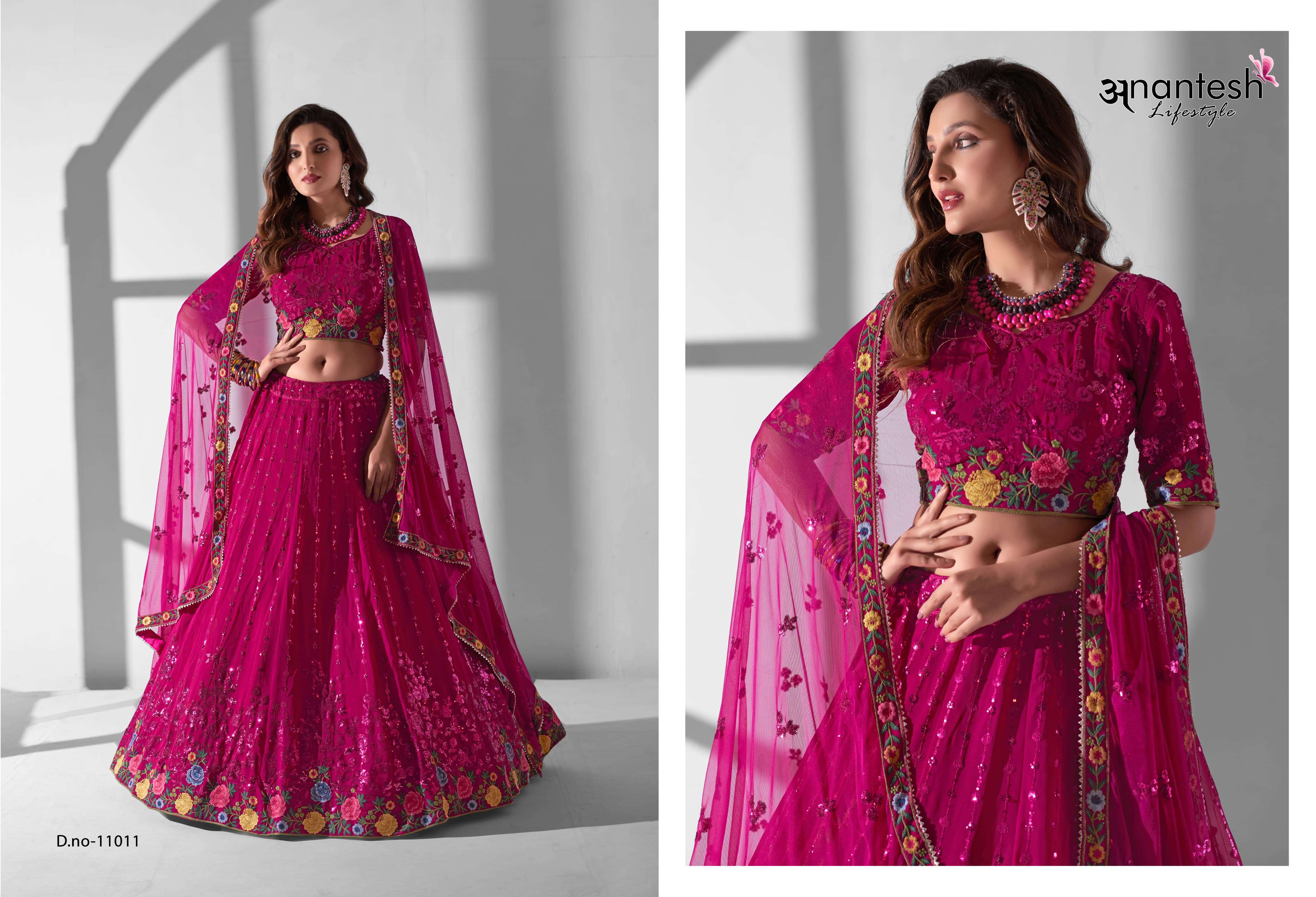 antesh life style bridesmaid vol 2 d no 11009 to 110013 fancy festive look lehenga  catalog