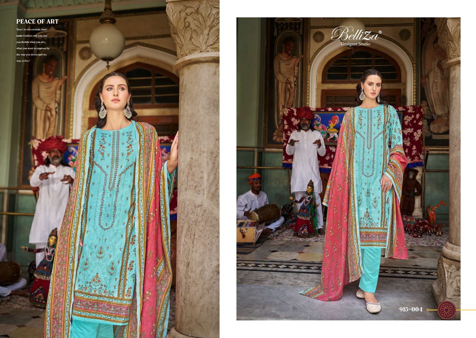 belliza designer studio bin saeed vol 4 cotton catchy look salwar suit catalog