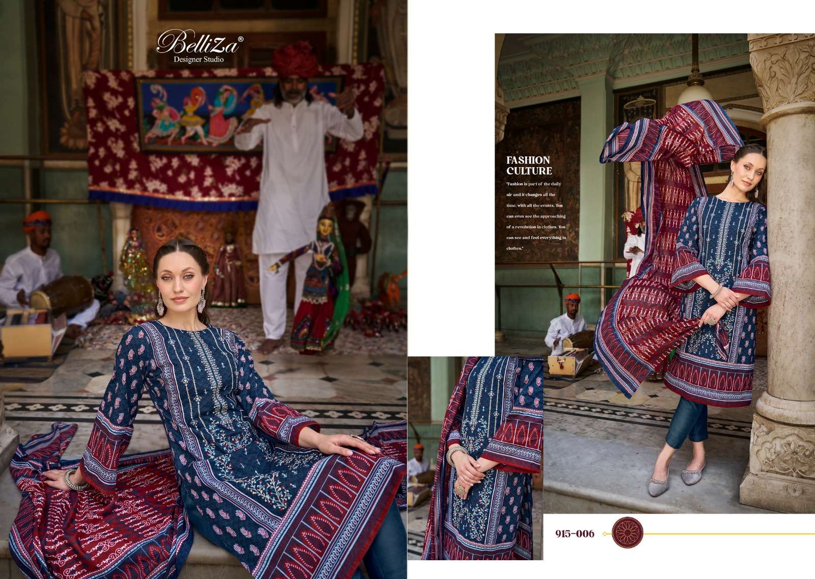 belliza designer studio bin saeed vol 4 cotton catchy look salwar suit catalog