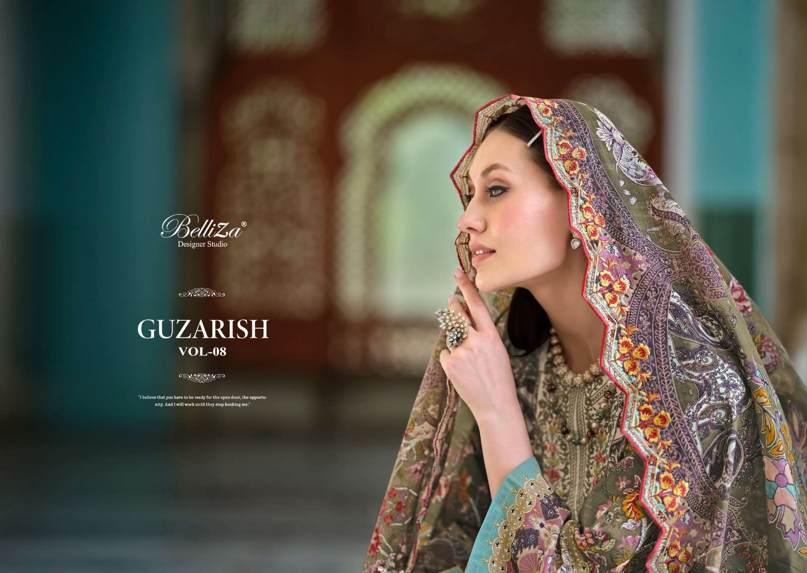 belliza designer studio guzarish vol 8 cotton beautiful print salwar suit catalog