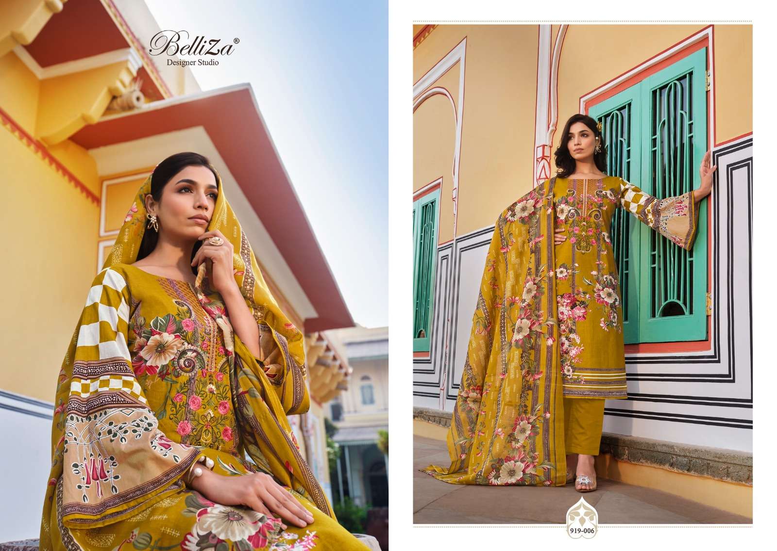 belliza designer studio naira vol 52 cotton catchy look salwar suit catalog