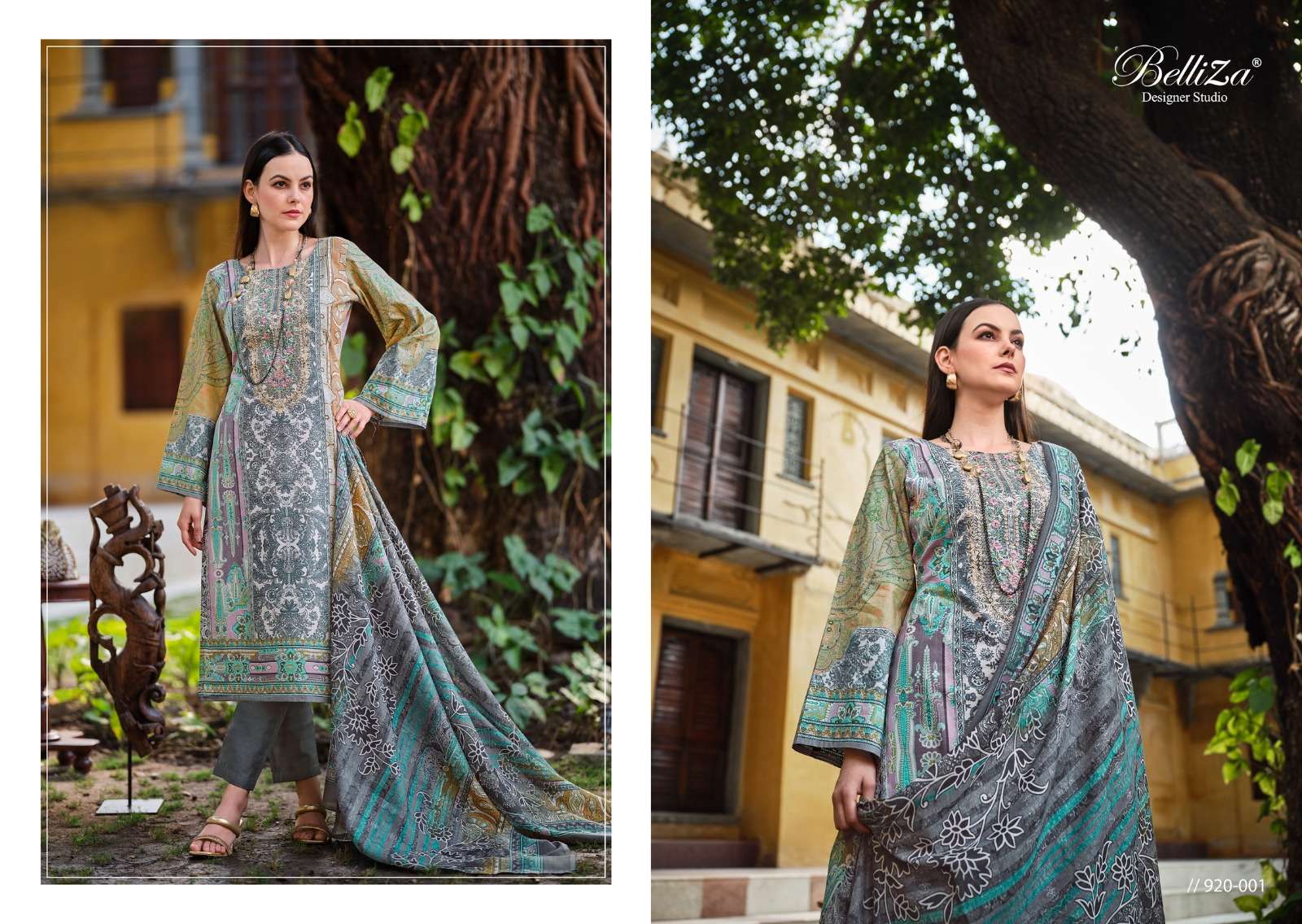 belliza designer studio naira vol 53 cotton regal look salwar suit catalog