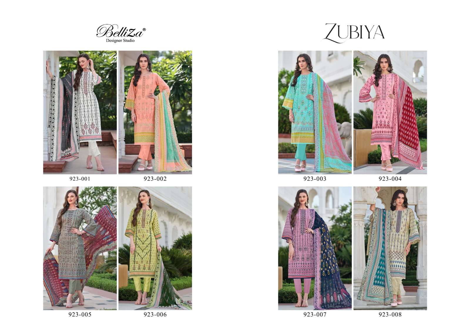 belliza designer studio zubiya cotton catchy look salwar suit catalog