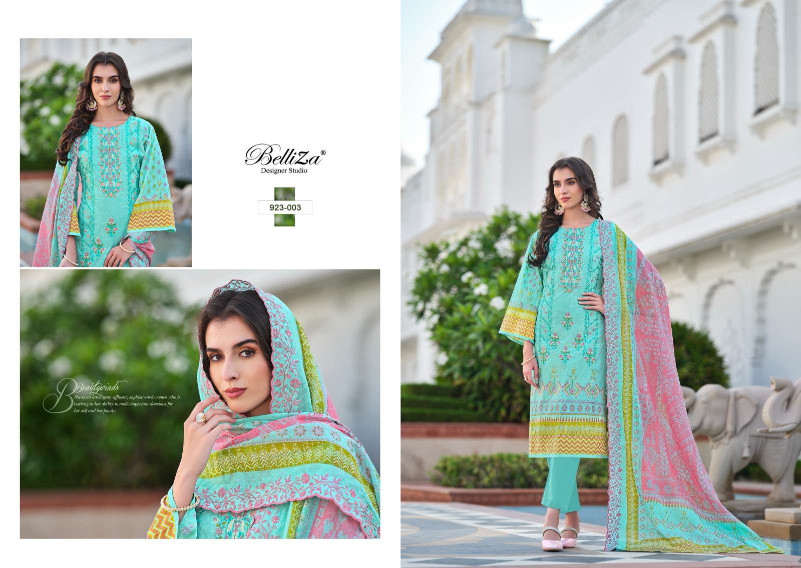 belliza designer studio zubiya cotton catchy look salwar suit catalog