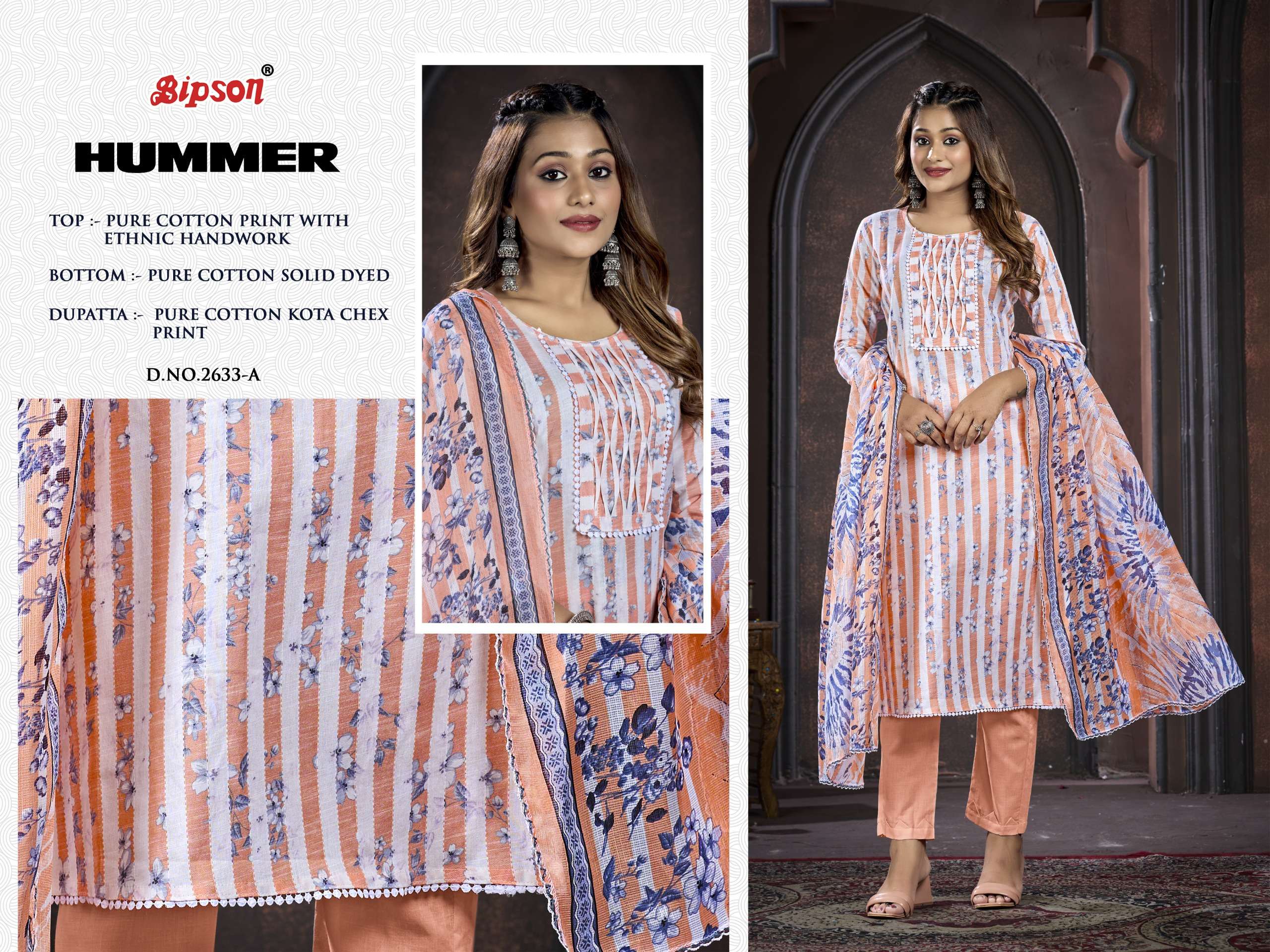 bipson hummer 2633 cotton attractive look salwar suit catalog