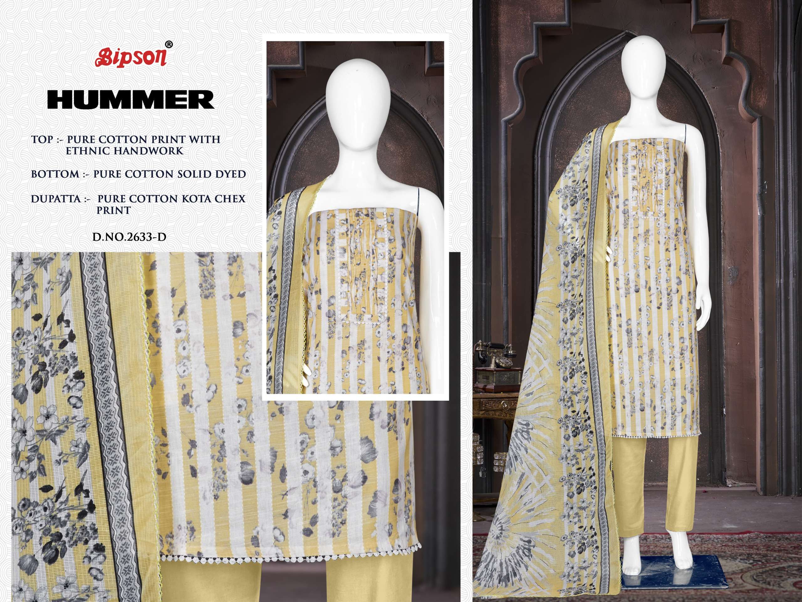 bipson hummer 2633 cotton attractive look salwar suit catalog