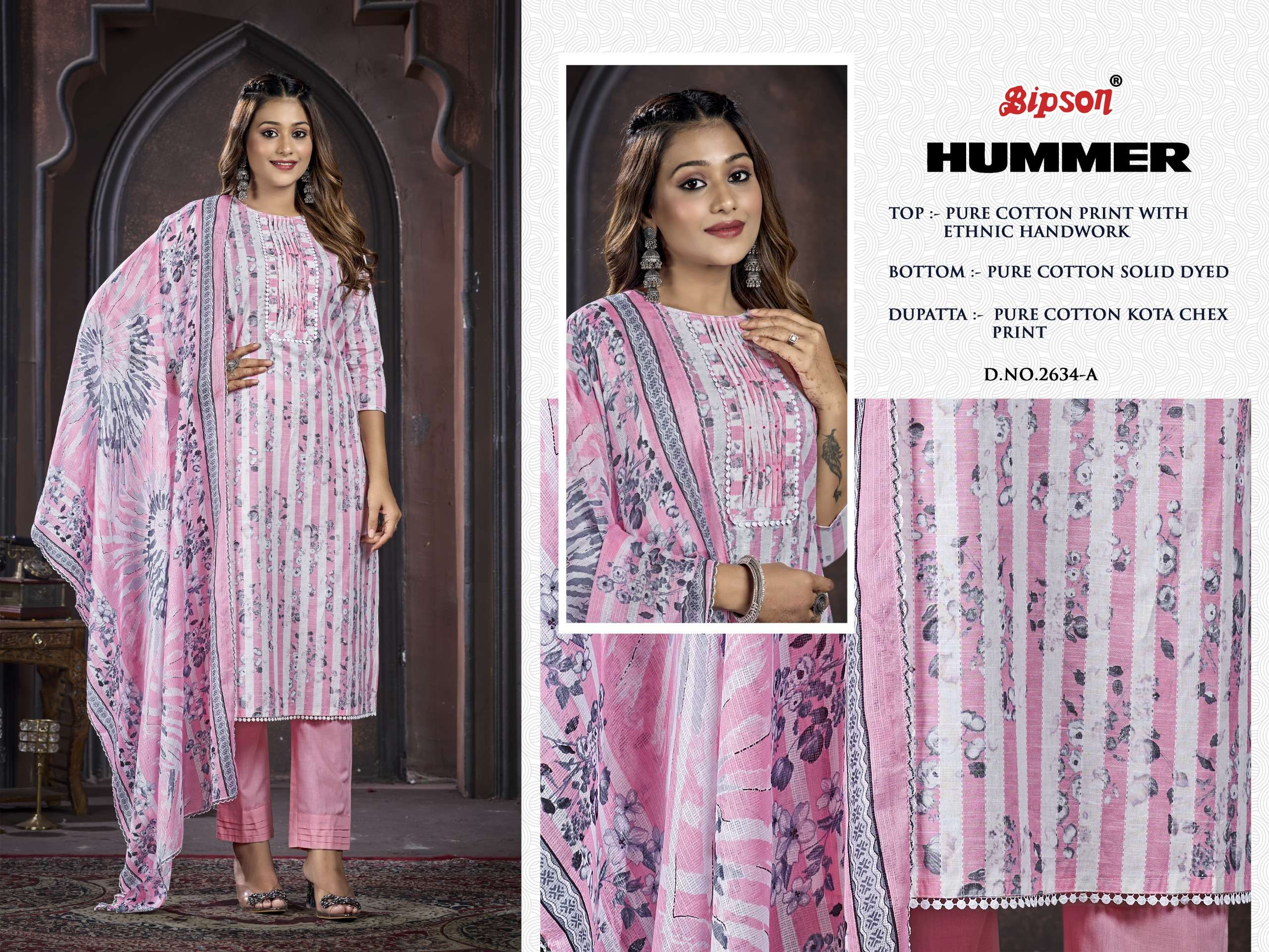 bipson hummer 2634 cotton elegant salwar suit catalog