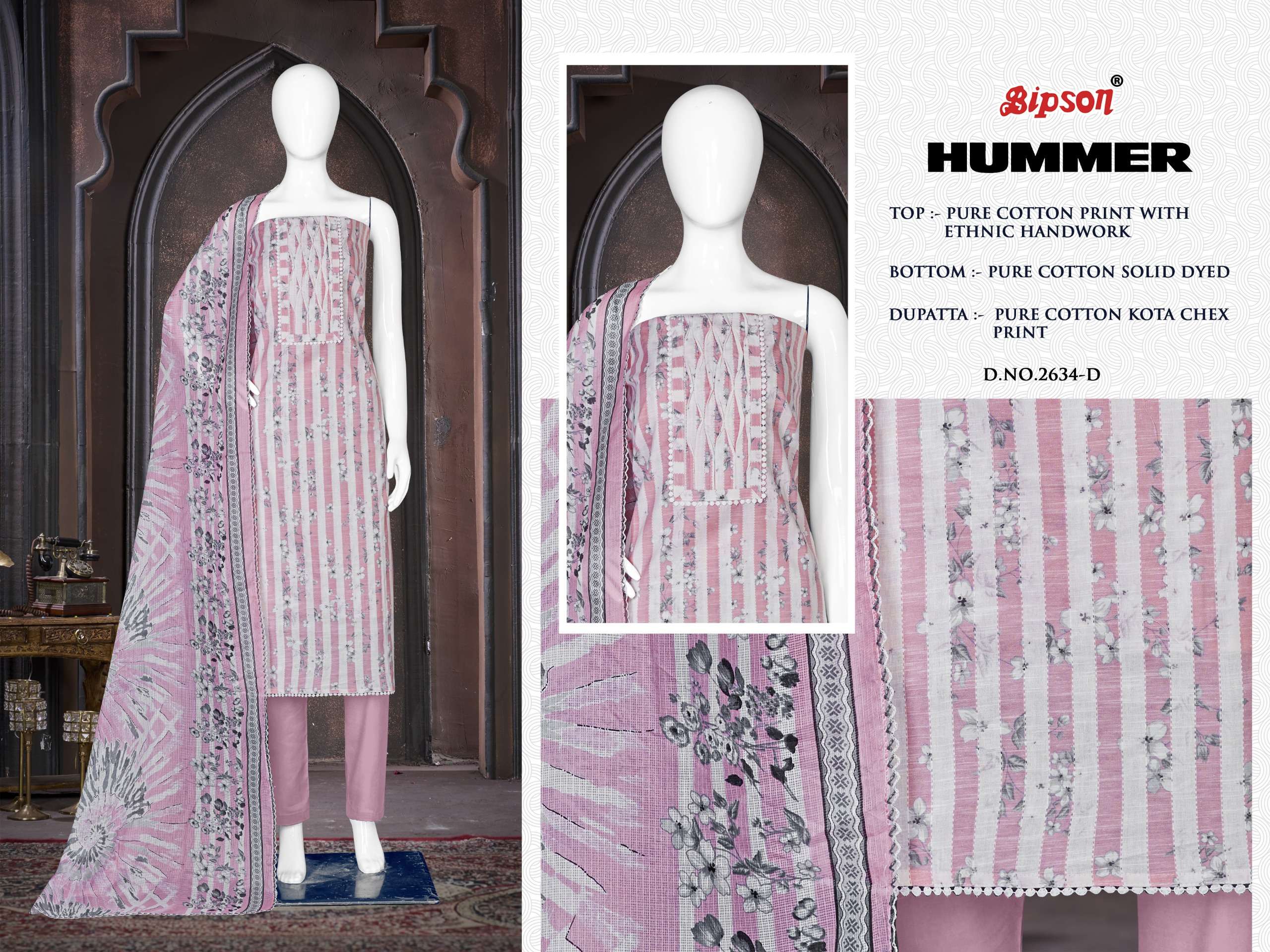 bipson hummer 2634 cotton elegant salwar suit catalog