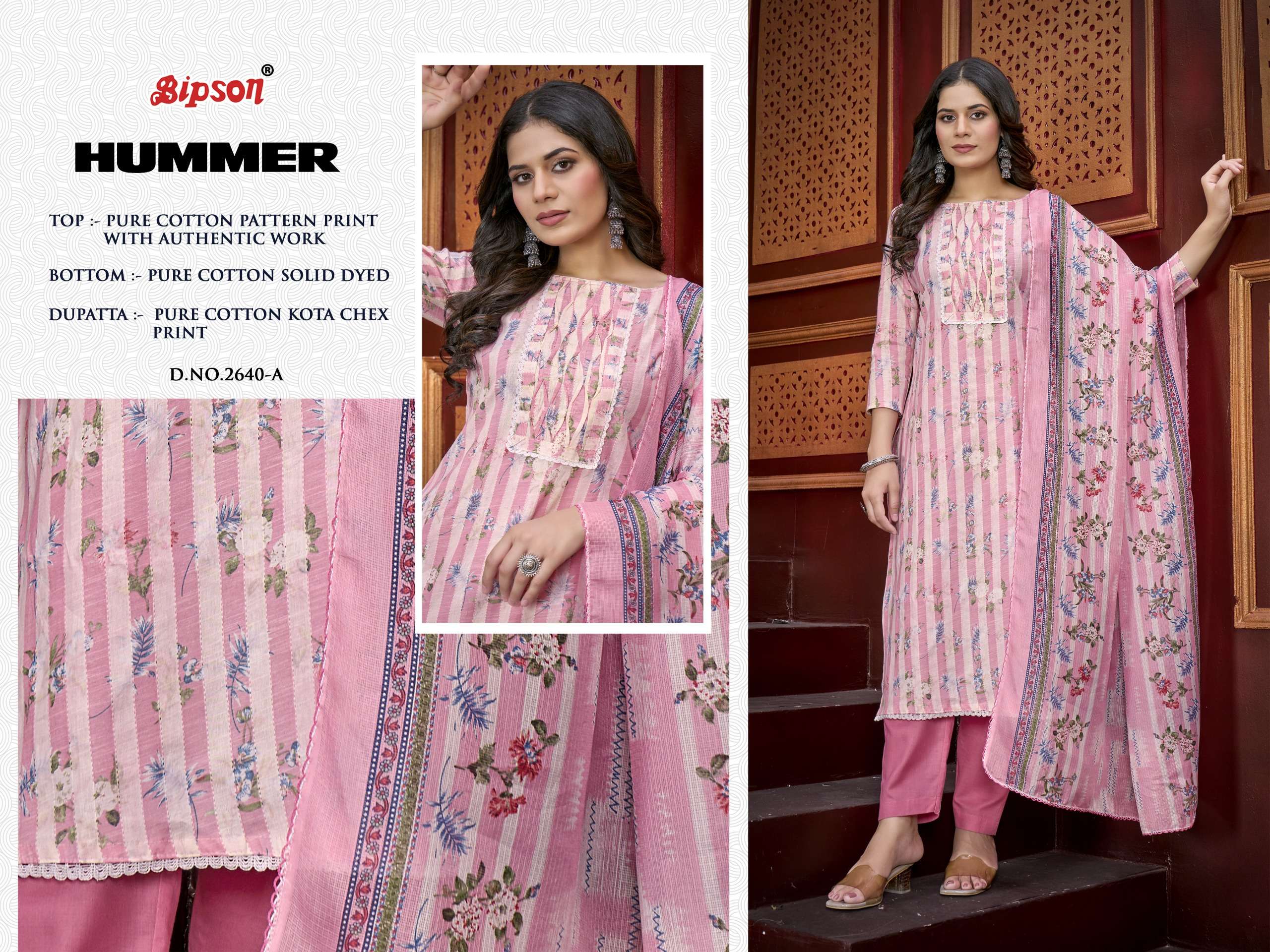 bipson hummer 2640 cotton elegant salwar suit catalog