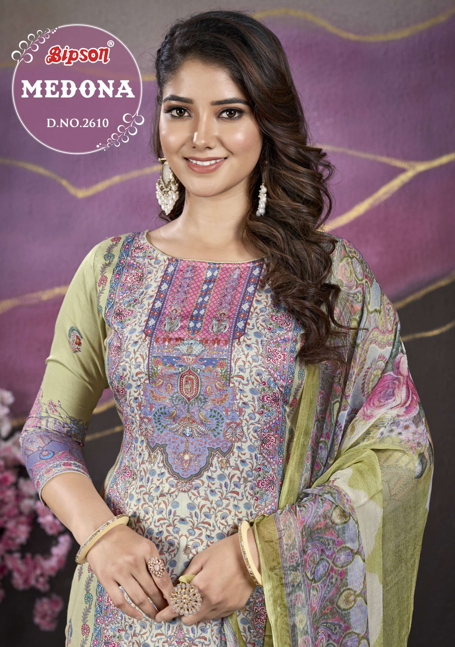 bipson medona 2610 cotton elegant salwar suit catalog