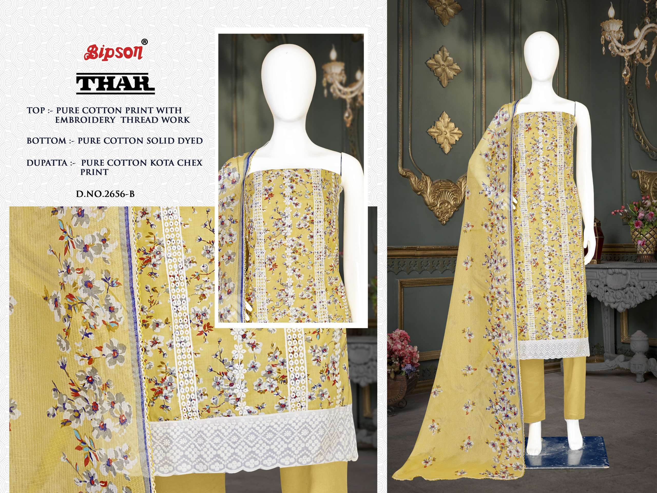 bipson thar 2656 cotton elegant salwar suit catalog