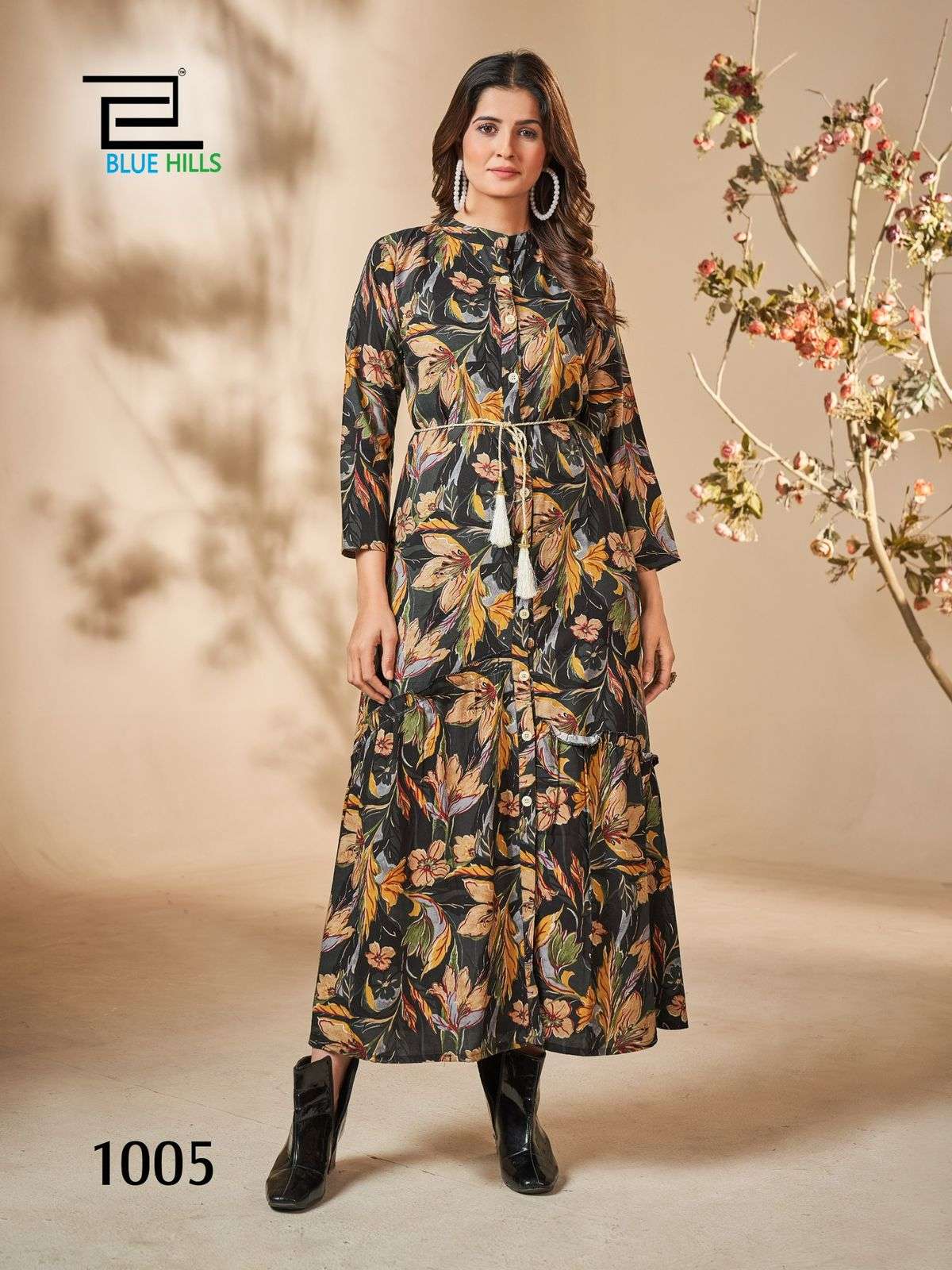 blue hills sajni rayon exclusive print kurti catalog