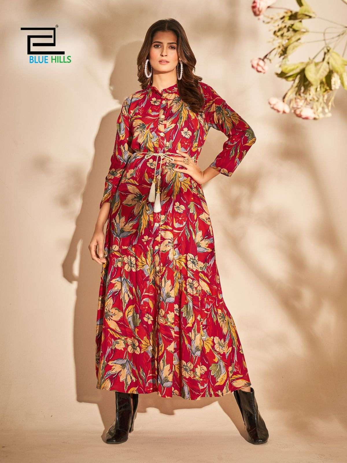 blue hills sajni rayon exclusive print kurti catalog