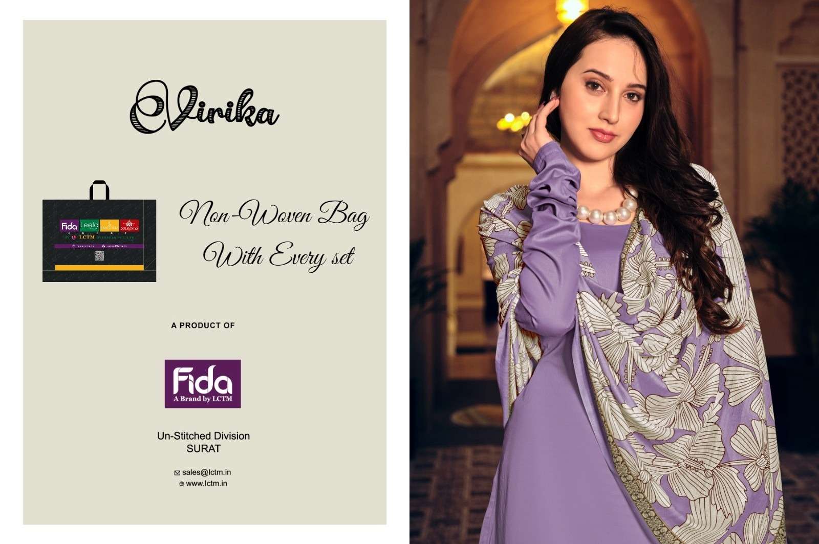 fida verika cotton satin elegant salwar suit catalog