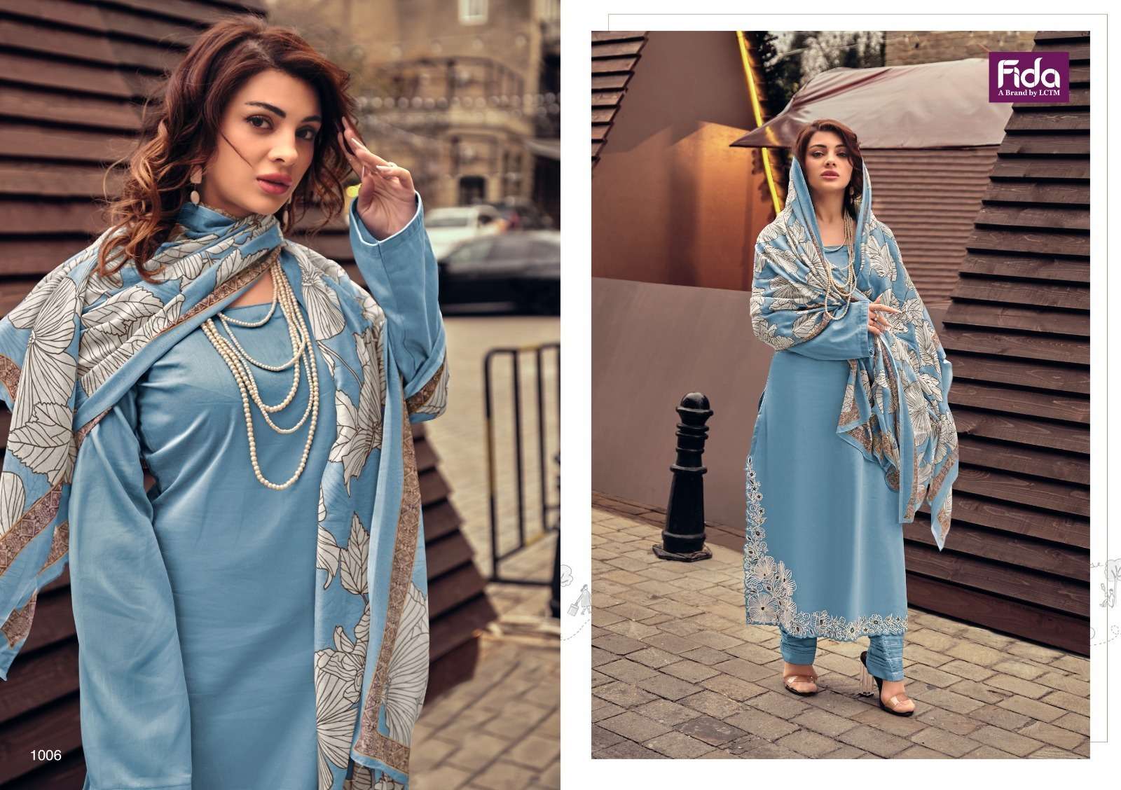 fida verika cotton satin elegant salwar suit catalog