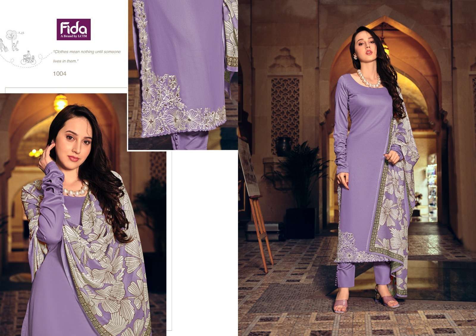 fida verika cotton satin elegant salwar suit catalog