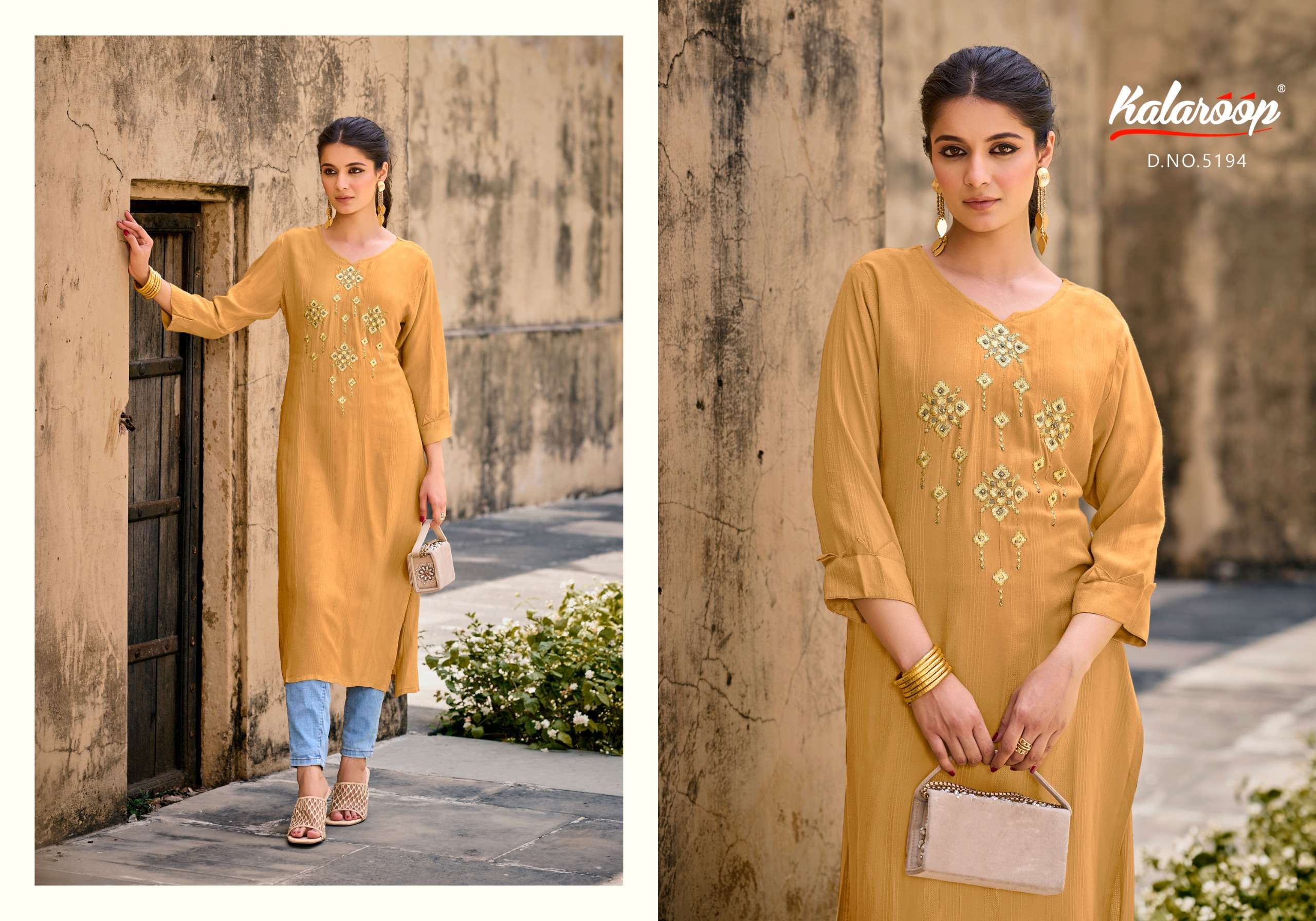 kalaroop kaviya fancy regal look kurti catalog