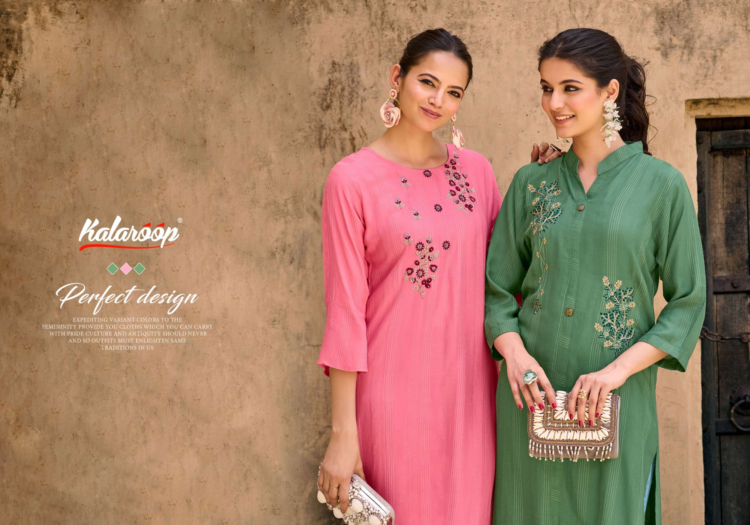 kalaroop kaviya fancy regal look kurti catalog