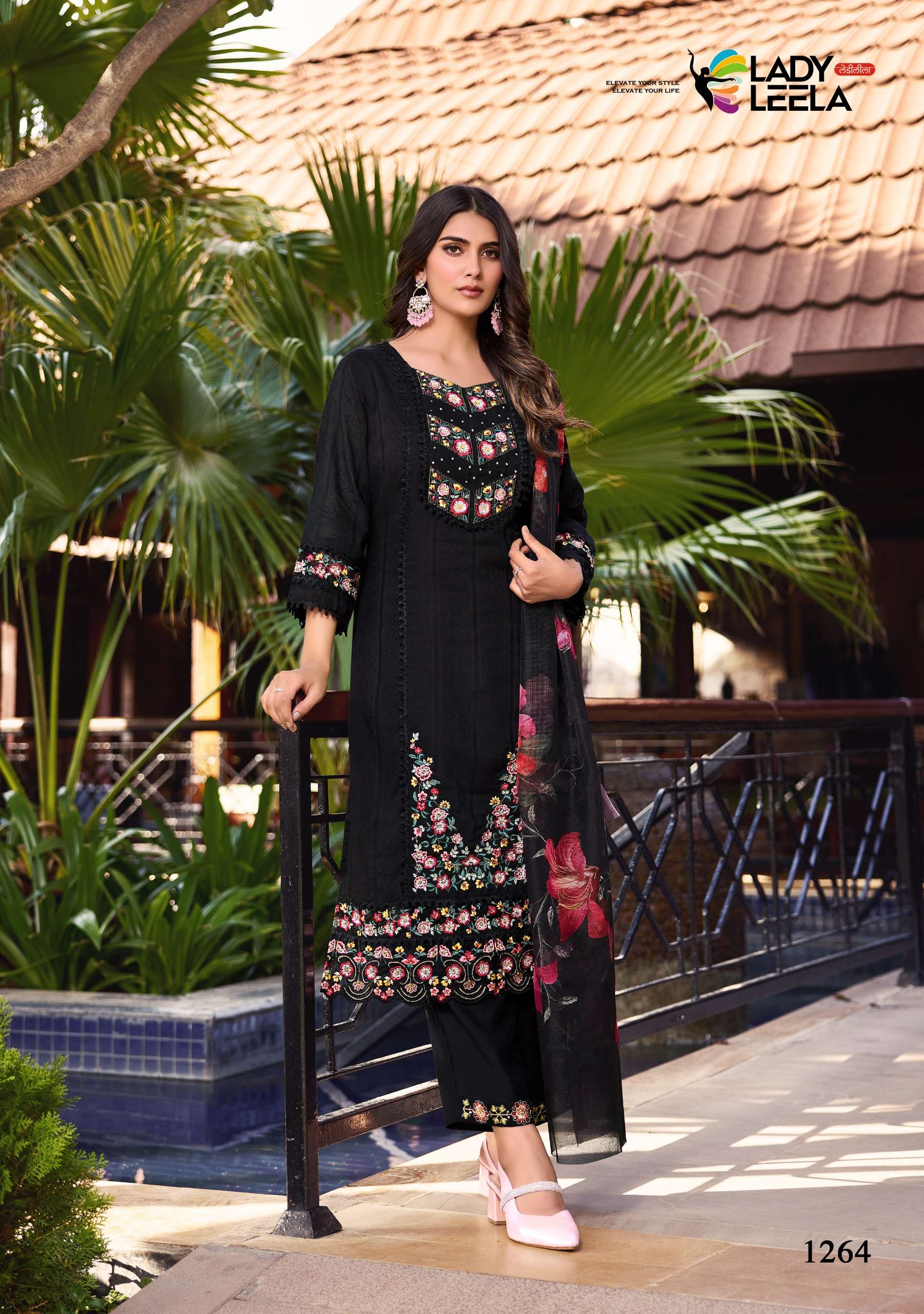 lady leela summer trends cotton new and modern look top bottom with dupatta catalog