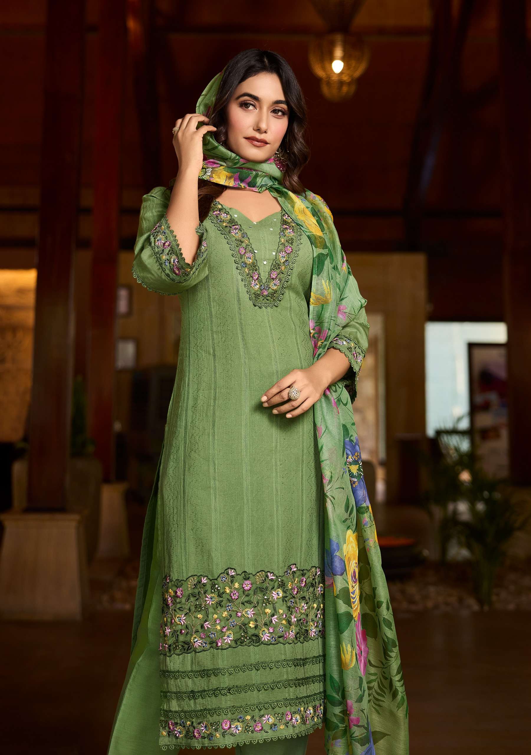 lady leela summer trends cotton new and modern look top bottom with dupatta catalog