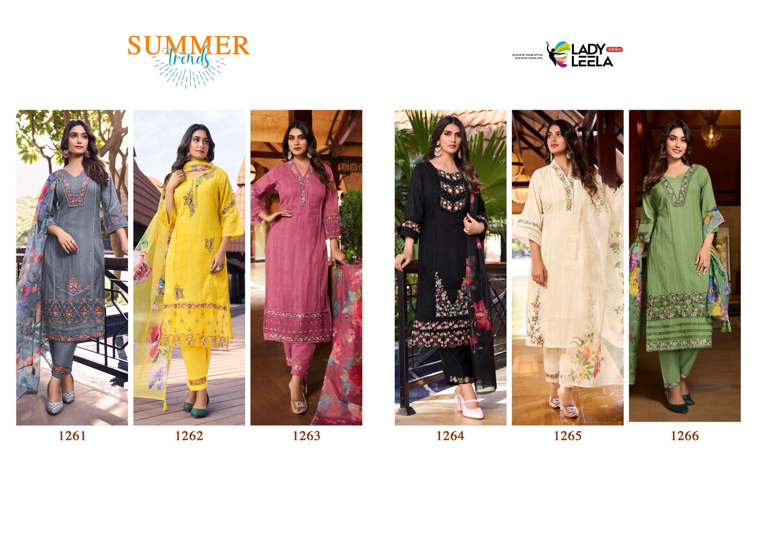 lady leela summer trends cotton new and modern look top bottom with dupatta catalog