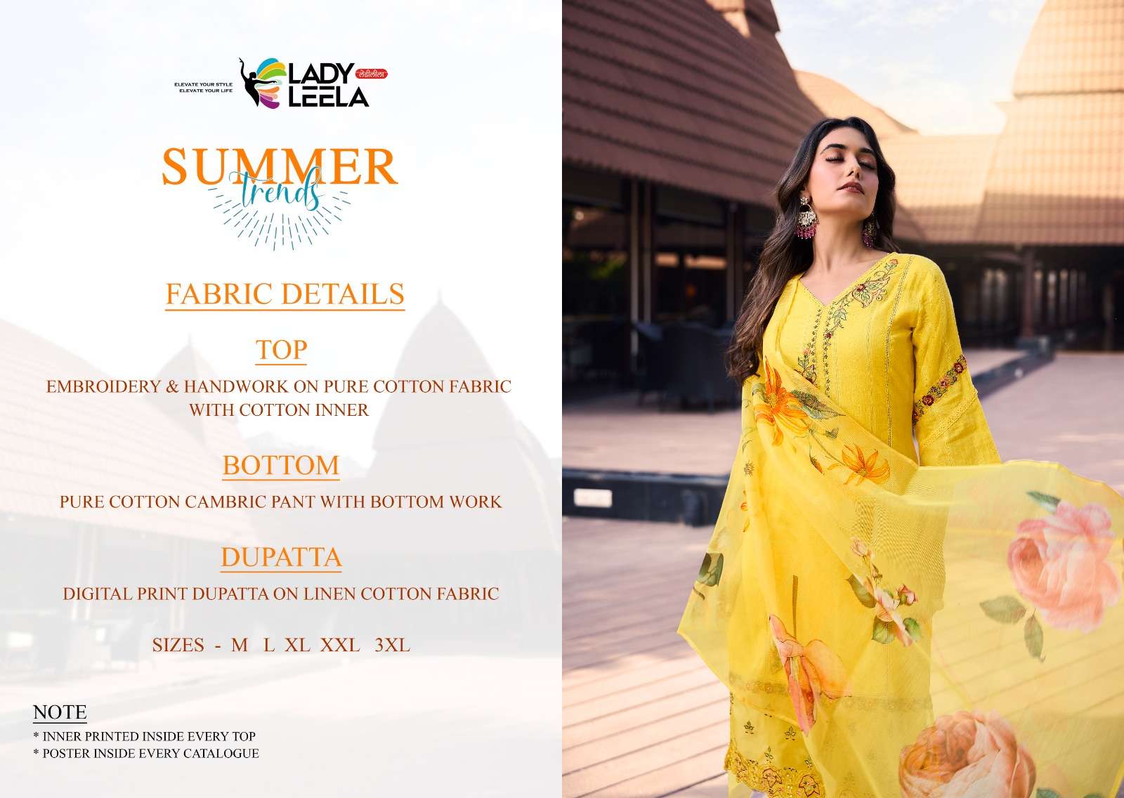 lady leela summer trends cotton new and modern look top bottom with dupatta catalog