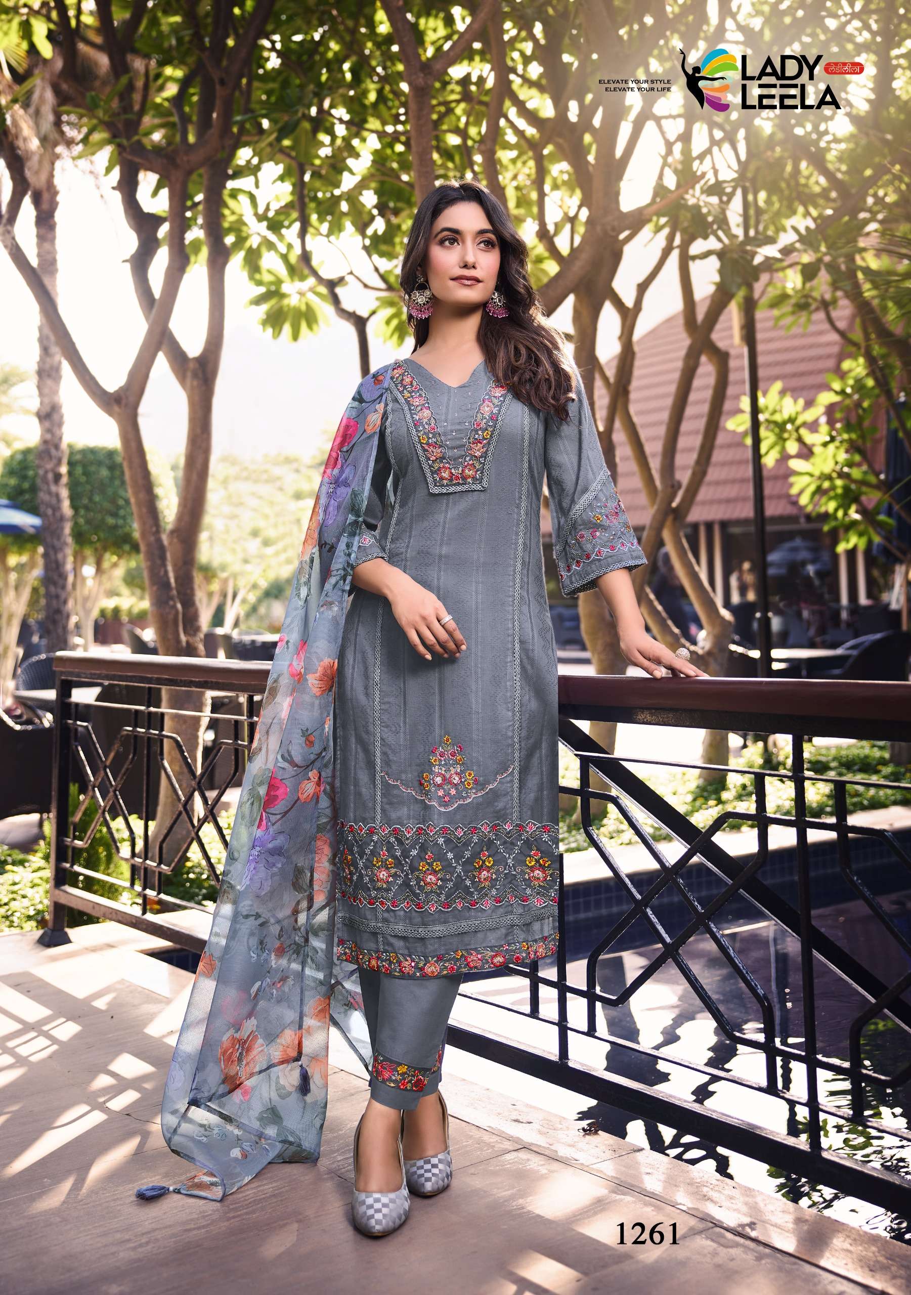 lady leela summer trends cotton new and modern look top bottom with dupatta catalog