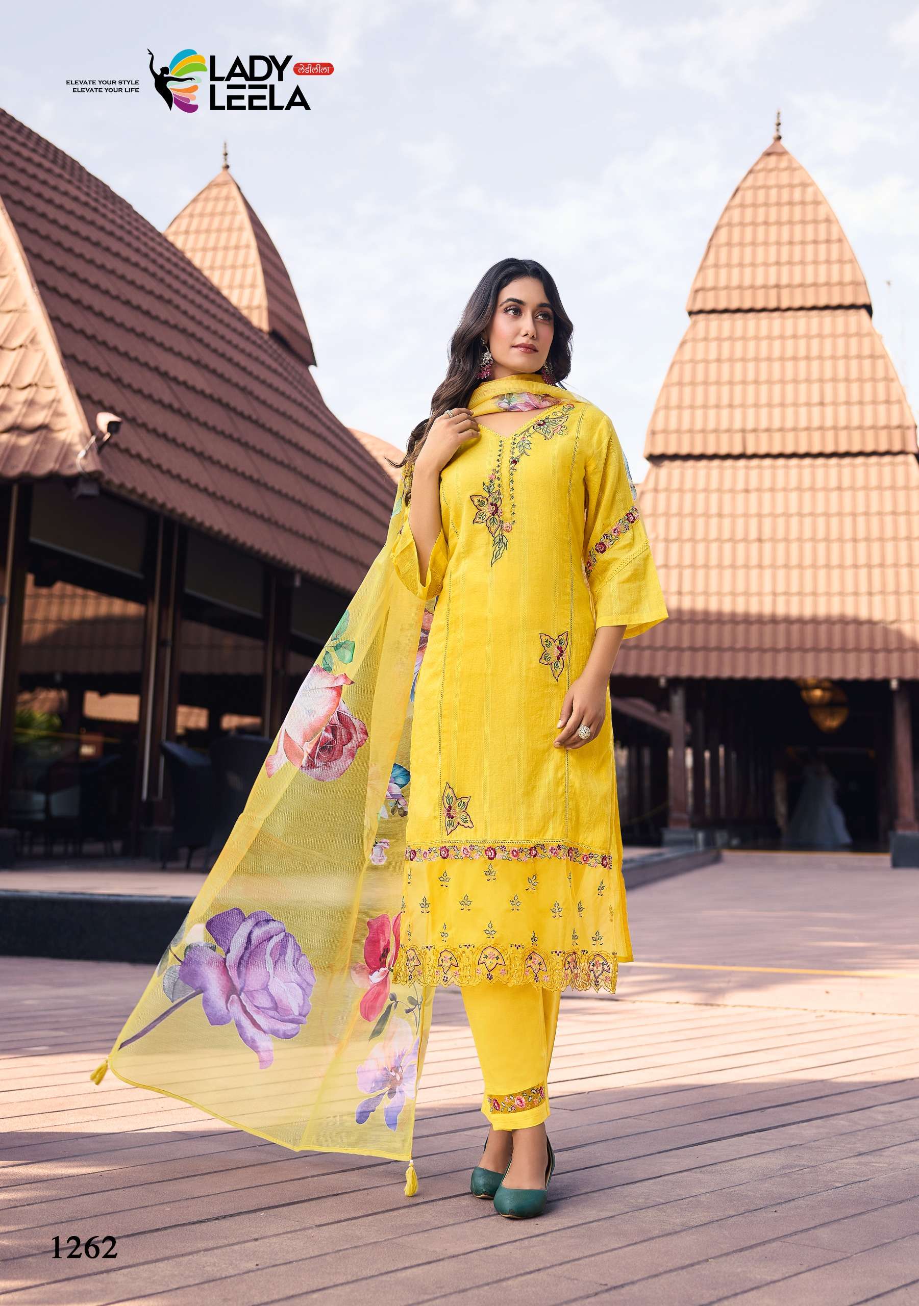 lady leela summer trends cotton new and modern look top bottom with dupatta catalog