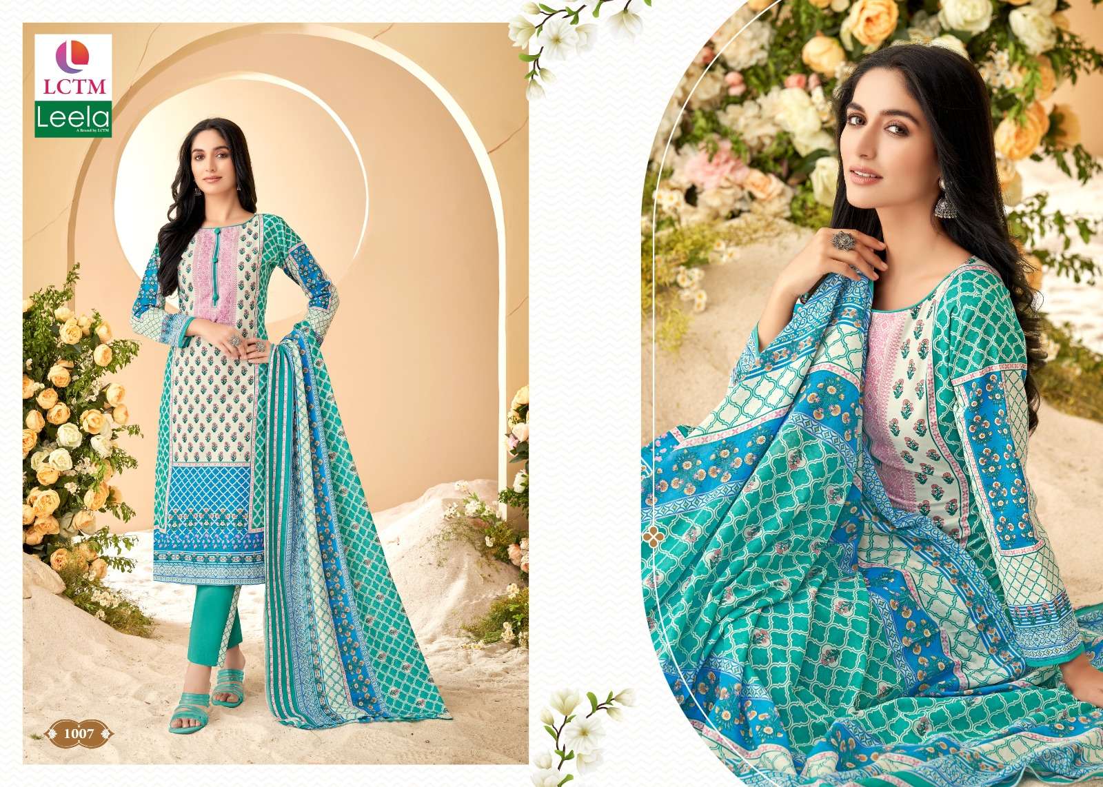 leela anya cotton decent look salwar suit catalog