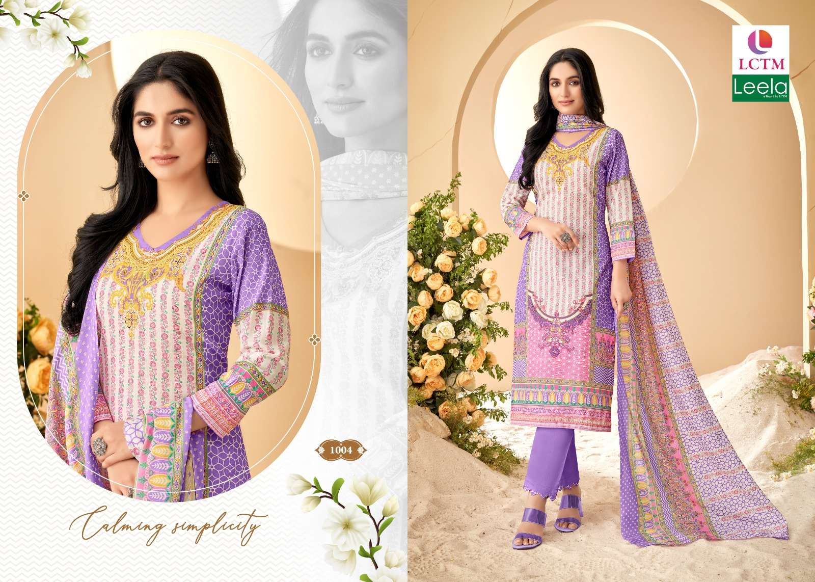 leela anya cotton decent look salwar suit catalog