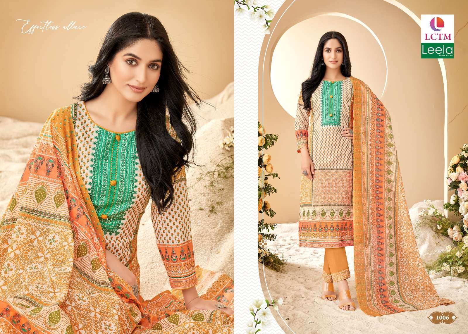 leela anya cotton decent look salwar suit catalog