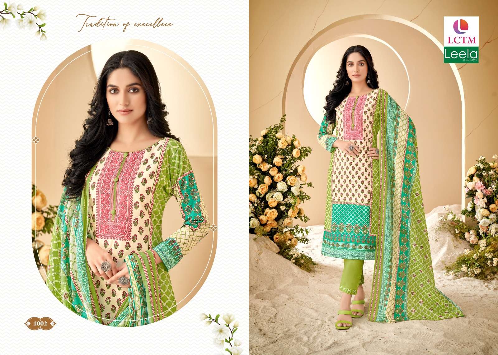 leela anya cotton decent look salwar suit catalog