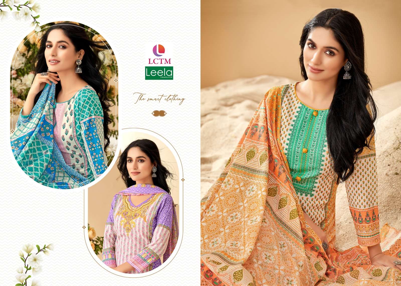 leela anya cotton decent look salwar suit catalog